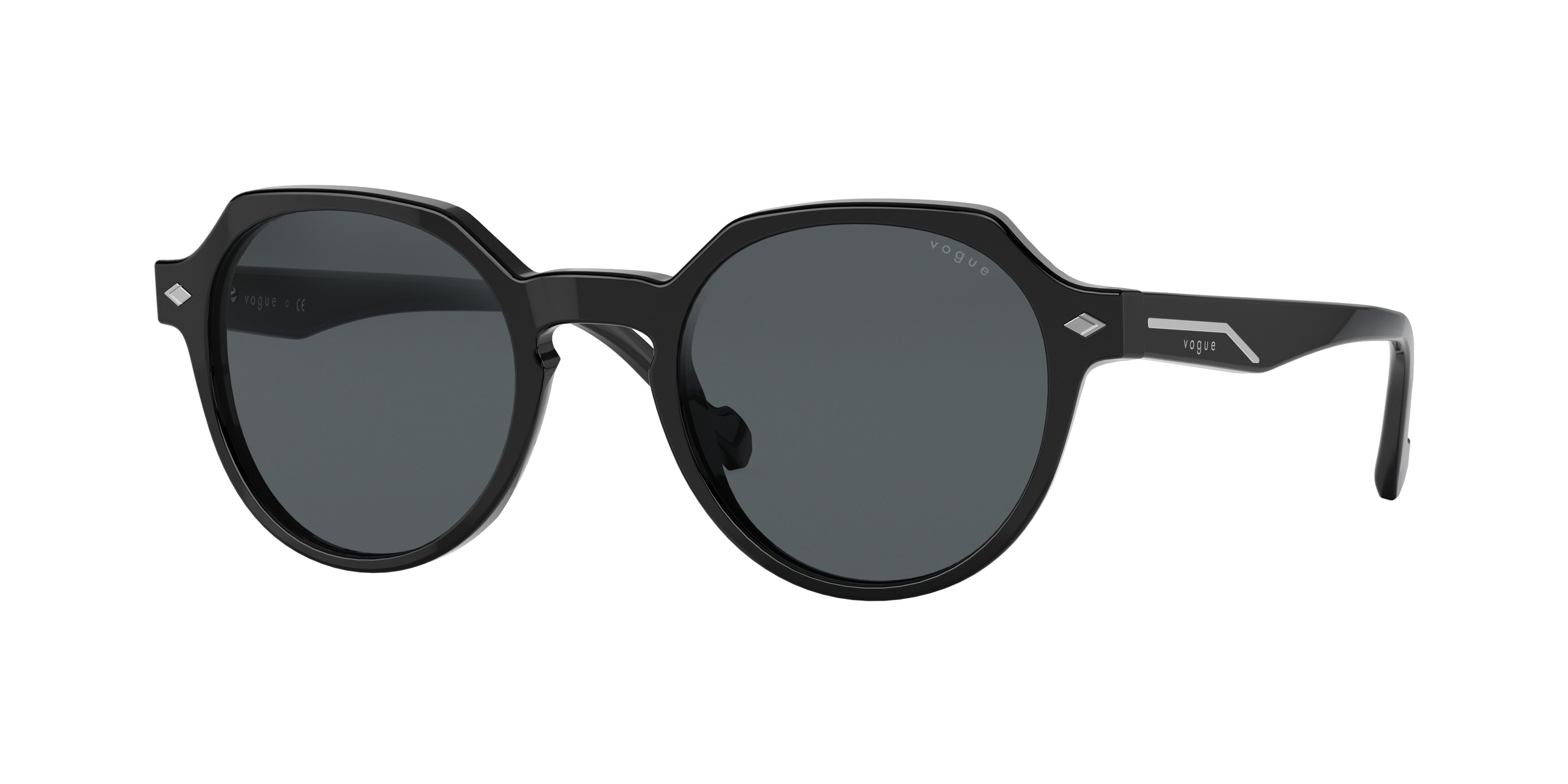 Vogue VO5370S Phantos Sunglasses  W44/87-Black 48-145-21 - Color Map Black