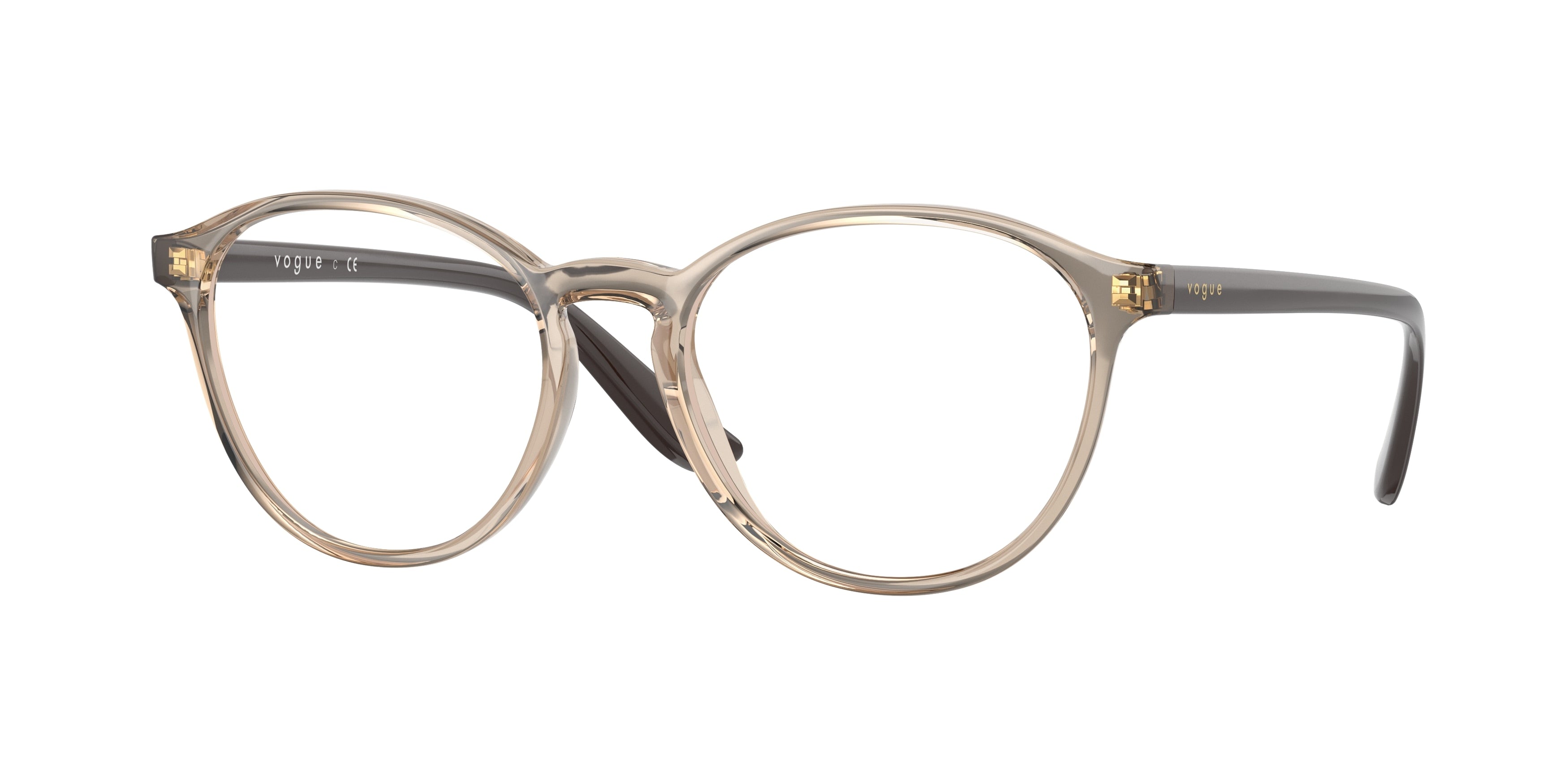 Vogue VO5372 Phantos Eyeglasses  2826-Brown Transparent 53-140-18 - Color Map Brown
