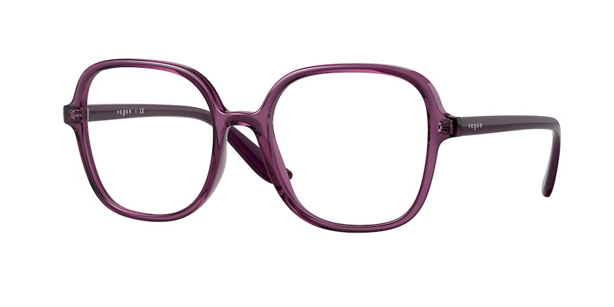 Vogue VO5373 Square Eyeglasses  2761-TRANSPARENT VIOLET 53-18-140 - Color Map violet