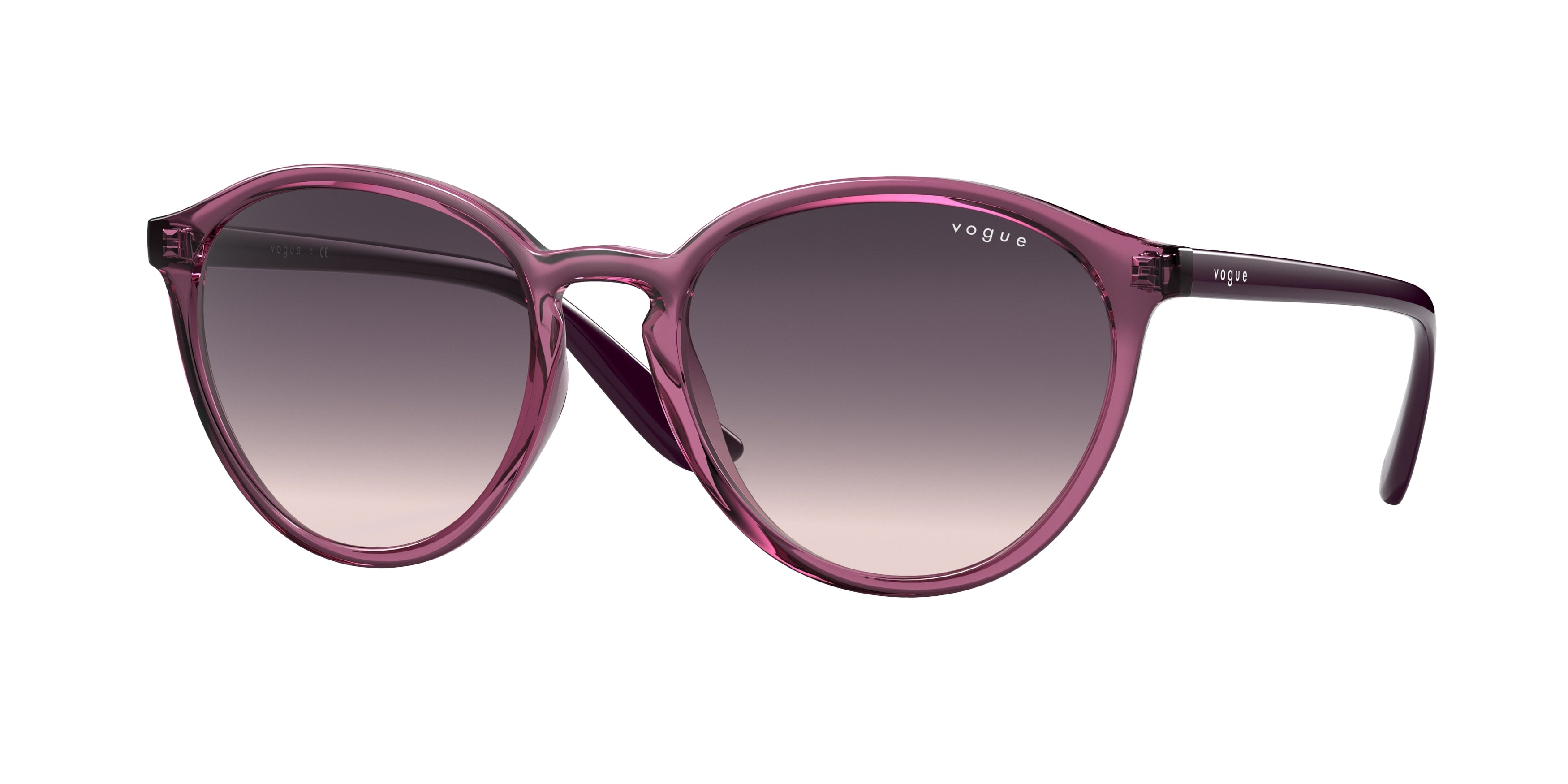 Vogue VO5374S Phantos Sunglasses  276136-Violet Transparent 55-140-19 - Color Map Violet