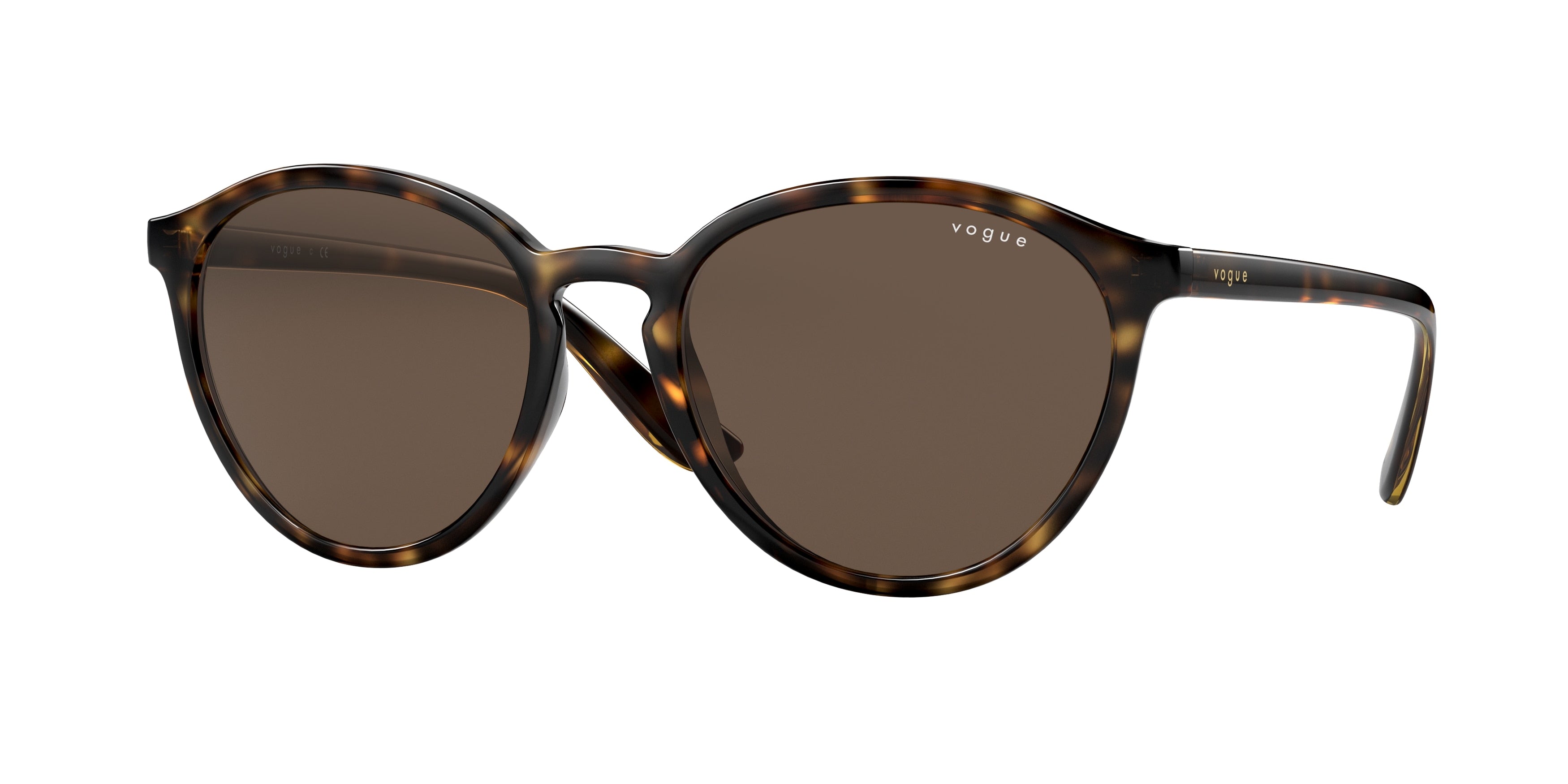 Vogue VO5374S Phantos Sunglasses  W65673-Dark Havana 55-140-19 - Color Map Brown