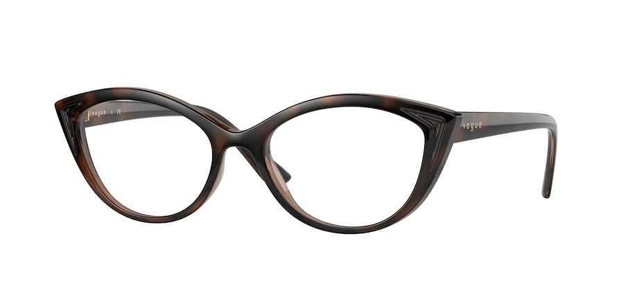 Vogue VO5375 Cat Eye Eyeglasses  2386-DARK HAVANA 53-17-140 - Color Map havana