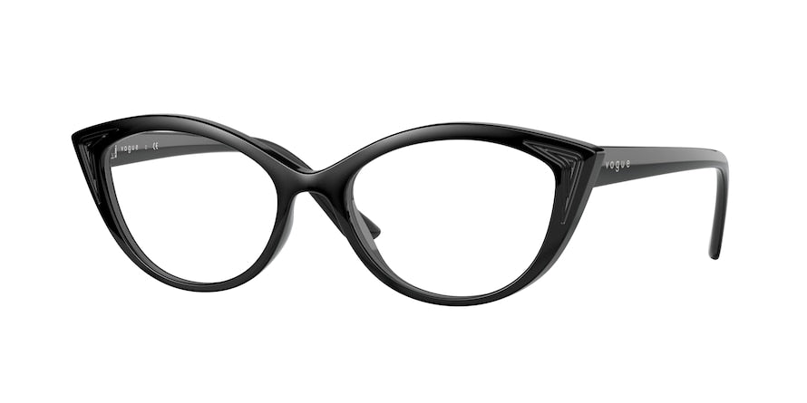 Vogue VO5375 Cat Eye Eyeglasses  W44-BLACK 53-17-140 - Color Map black