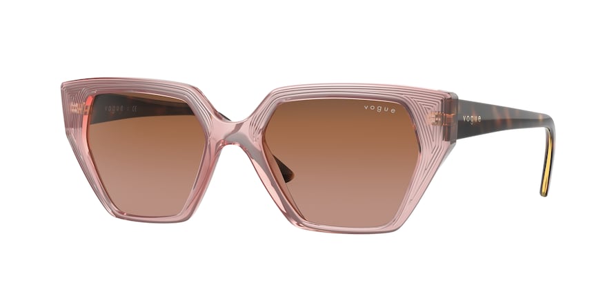 Vogue VO5376S Irregular Sunglasses  282813-Transparent Pink 51-140-18 - Color Map Pink