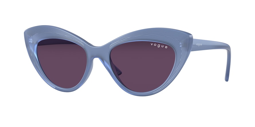 Vogue VO5377S Cat Eye Sunglasses  29171A-OPAL LIGHT BLUE 52-17-140 - Color Map light blue