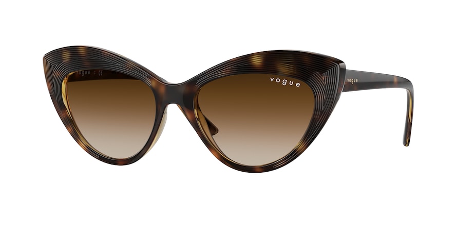 Vogue VO5377S Cat Eye Sunglasses  W65613-DARK HAVANA 52-17-140 - Color Map havana