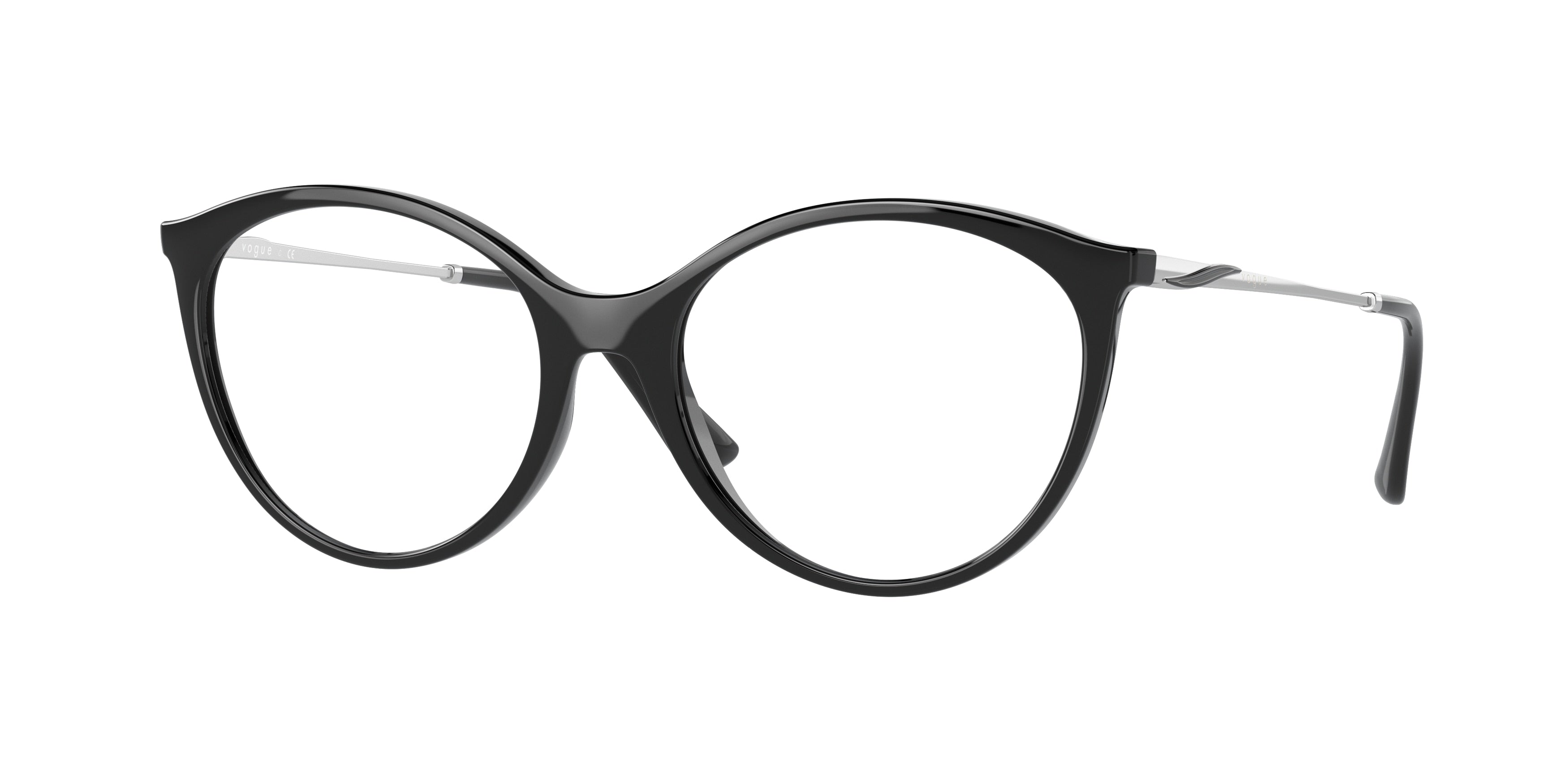 Vogue VO5387 Oval Eyeglasses  W44-Black 53-140-17 - Color Map Black