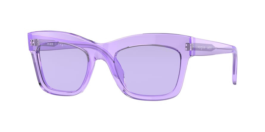 Vogue VO5392S Pillow Sunglasses  29501A-TRANSPARENT LILAC 50-20-140 - Color Map violet