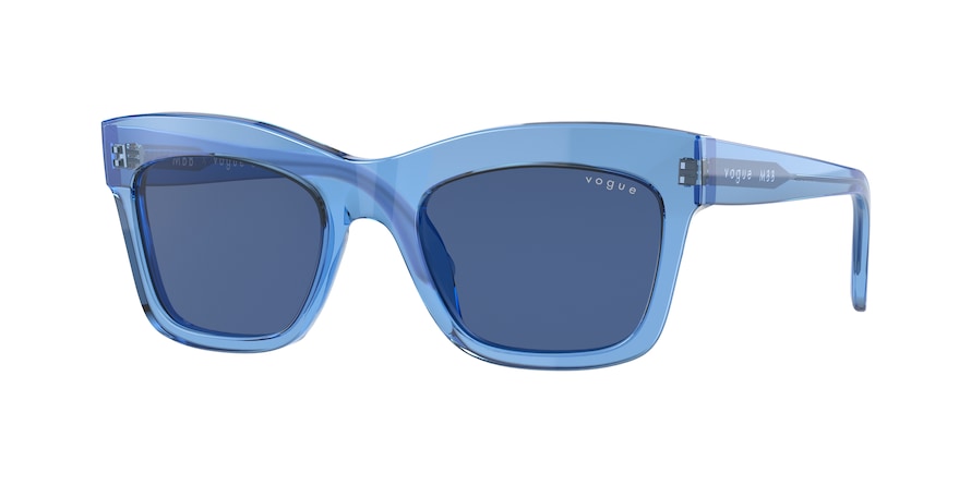 Vogue VO5392S Pillow Sunglasses  295180-TRANSPARENT BLUE 50-20-140 - Color Map light blue