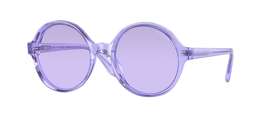 Vogue VO5393S Round Sunglasses  29501A-TRANSPARENT LILAC 54-19-135 - Color Map violet