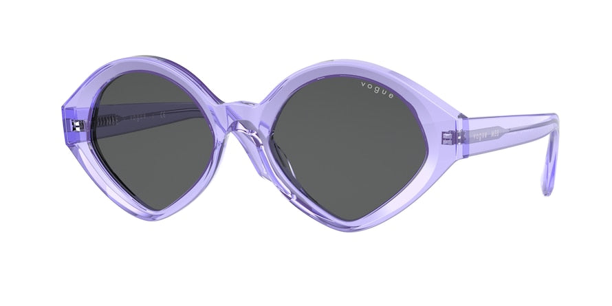 Vogue VO5394S Irregular Sunglasses  295087-TRANSPARENT LILAC 52-18-135 - Color Map violet