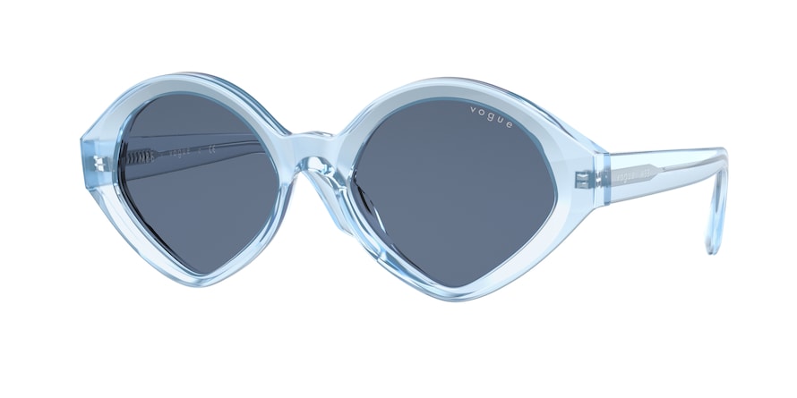 Vogue VO5394S Irregular Sunglasses  295580-TRANSPARENT BLUE 52-18-135 - Color Map light blue