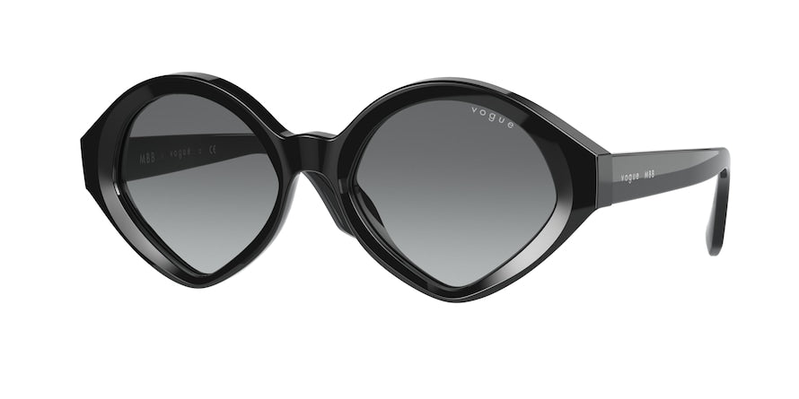 Vogue VO5394S Irregular Sunglasses  W44/11-BLACK 52-18-135 - Color Map black