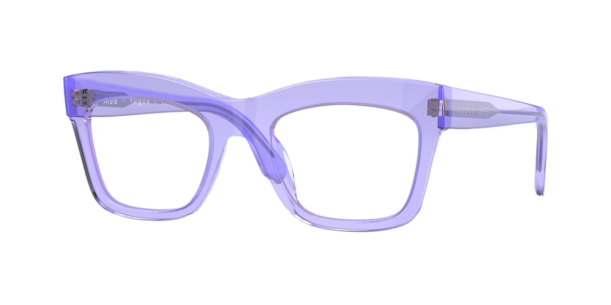 Vogue VO5396 Pillow Eyeglasses  2950-TRANSPARENT LILAC 50-20-140 - Color Map violet