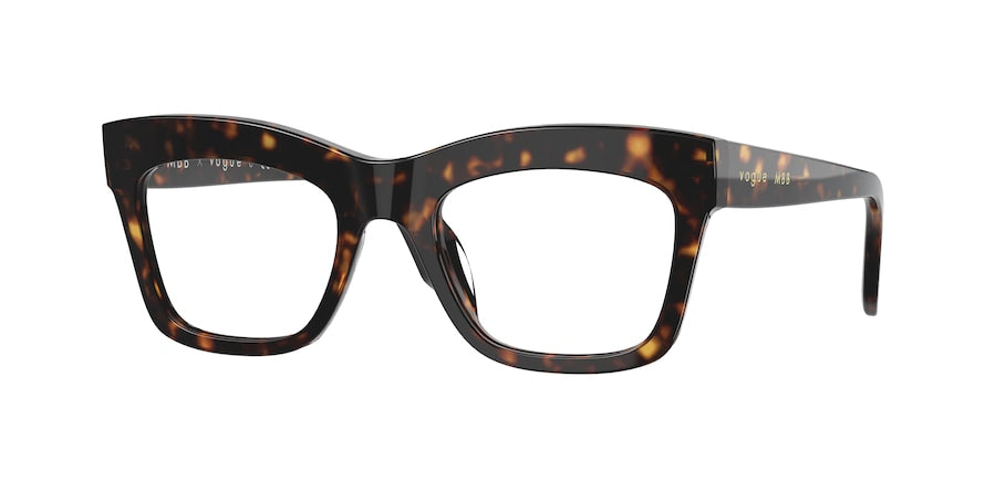 Vogue VO5396 Pillow Eyeglasses  W656-DARK HAVANA 50-20-140 - Color Map havana