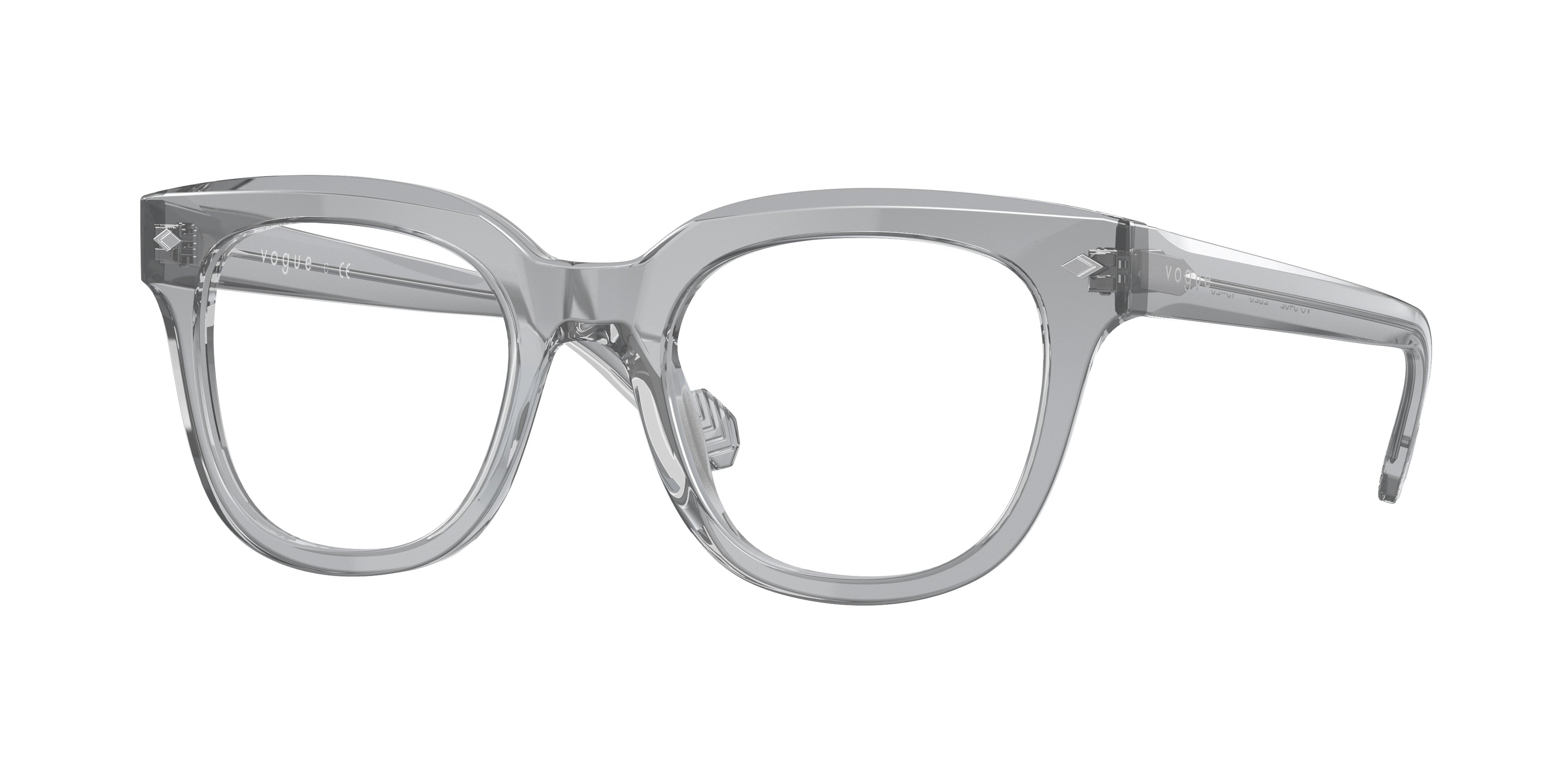 Vogue VO5402 Square Eyeglasses  2820-Transparent Grey 49-145-20 - Color Map Grey