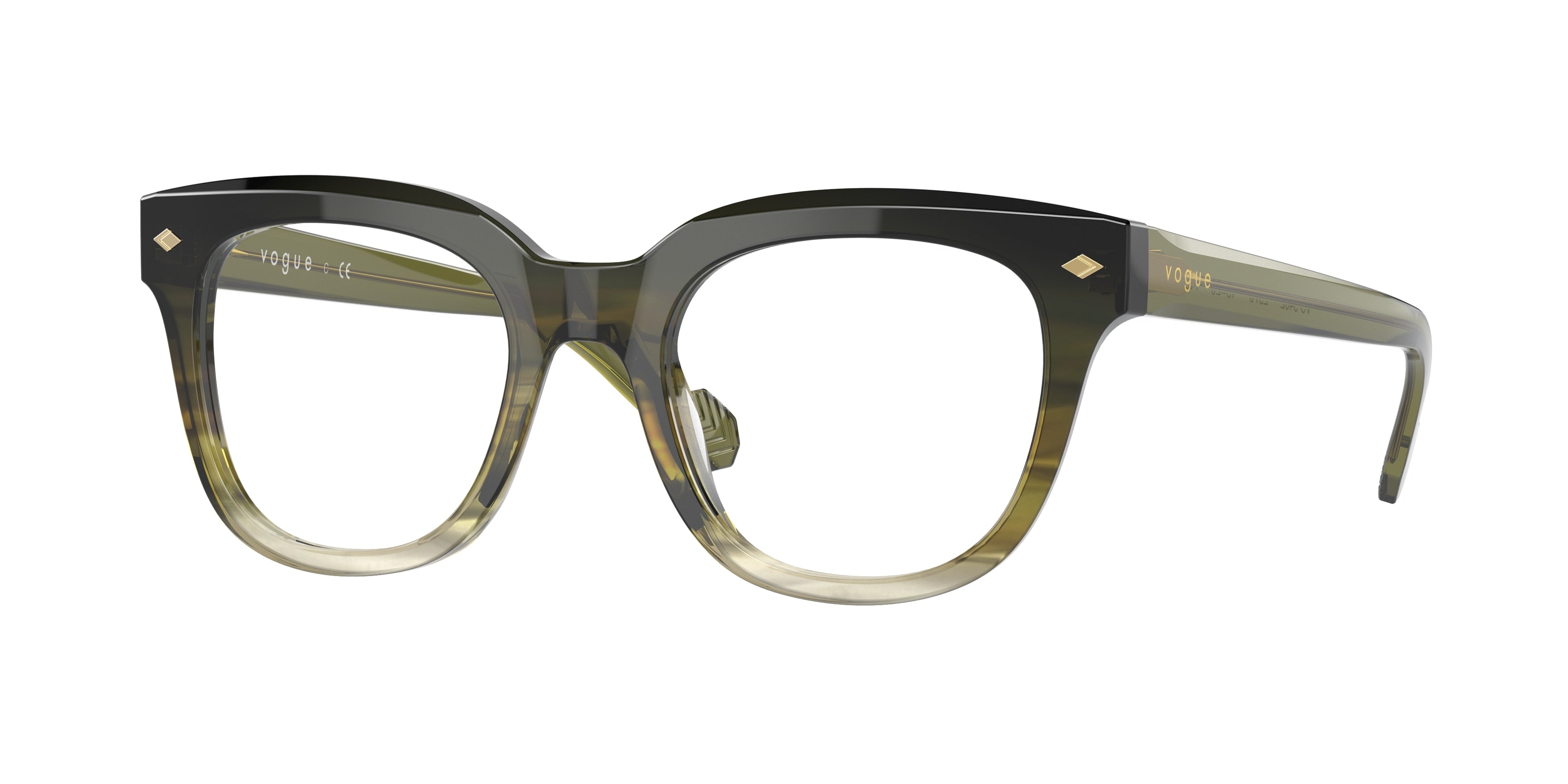 Vogue VO5402 Square Eyeglasses  2970-Gradient Green 49-145-20 - Color Map Green