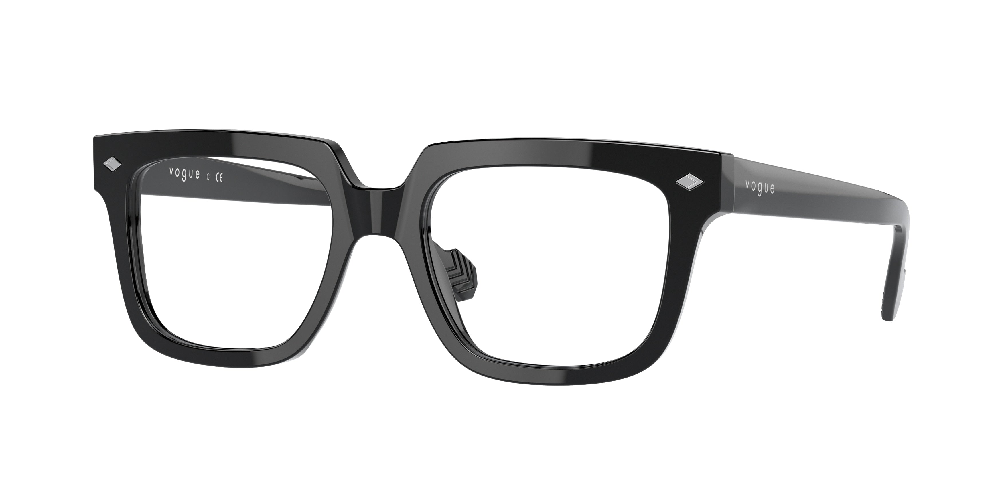 Vogue VO5403 Rectangle Eyeglasses  W44-Black 50-145-18 - Color Map Black