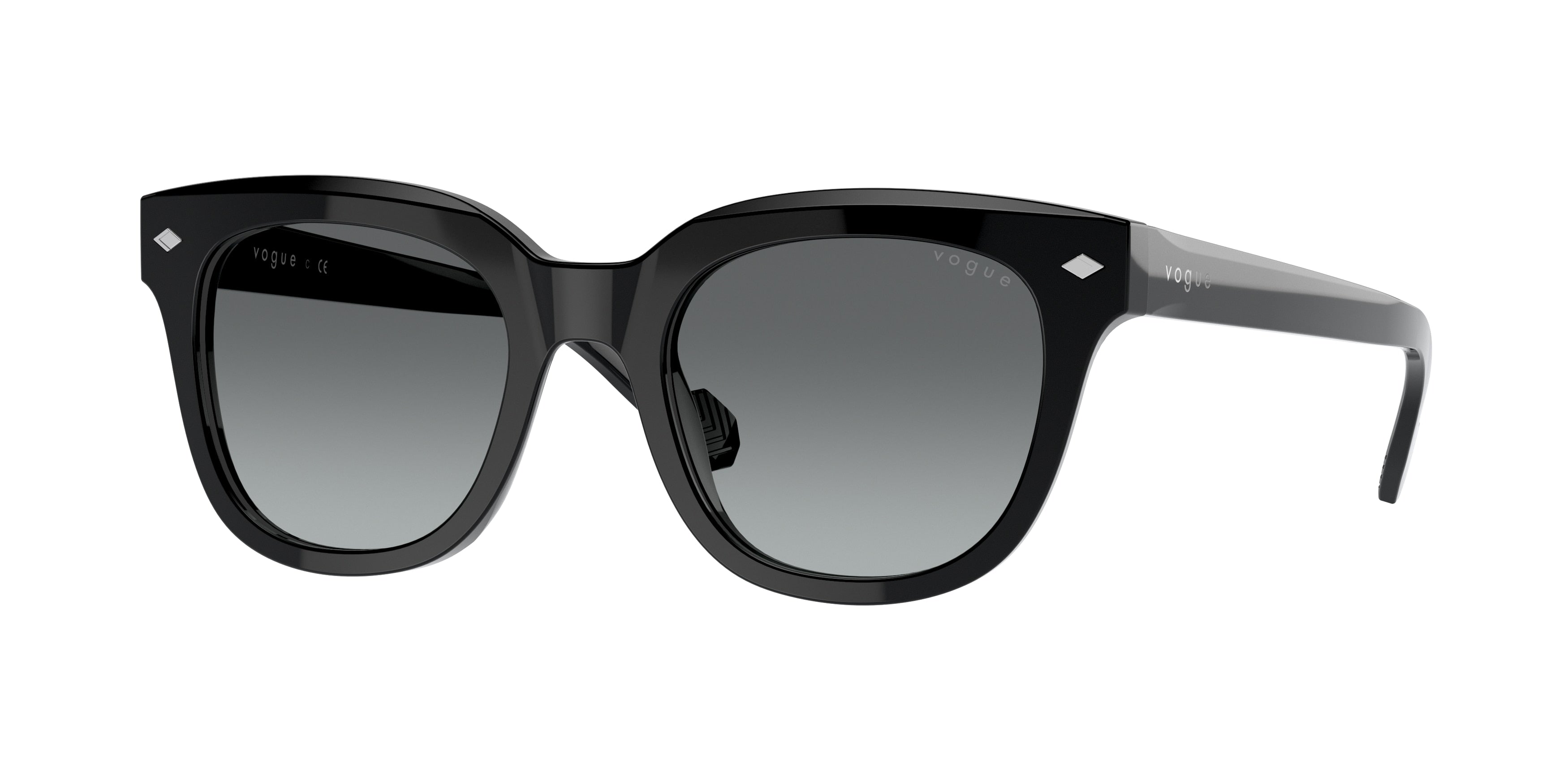 Vogue VO5408S Square Sunglasses  W44/11-Black 49-145-20 - Color Map Black