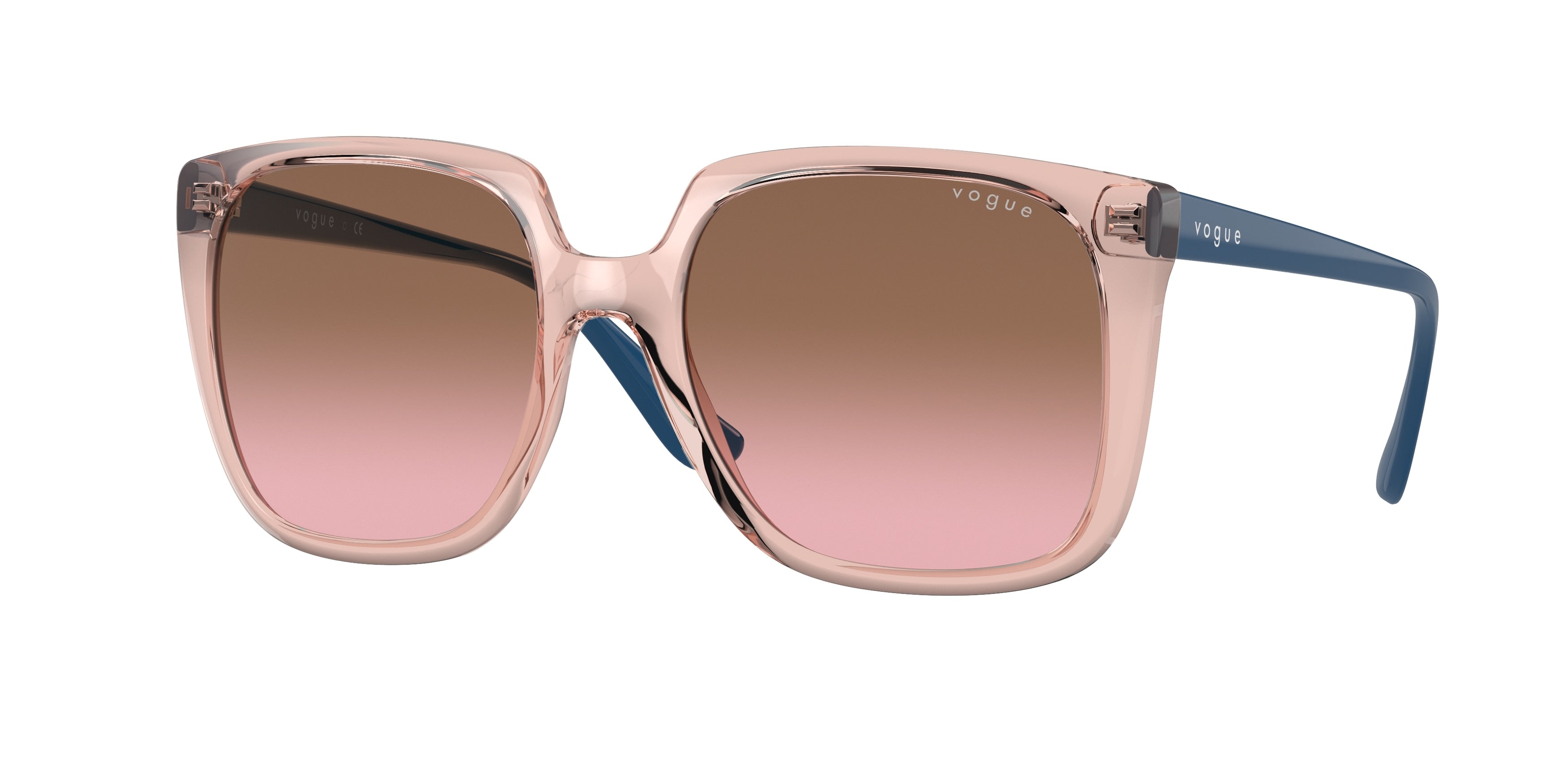 Vogue VO5411S Square Sunglasses  286414-Transparent Pink 54-140-18 - Color Map Pink
