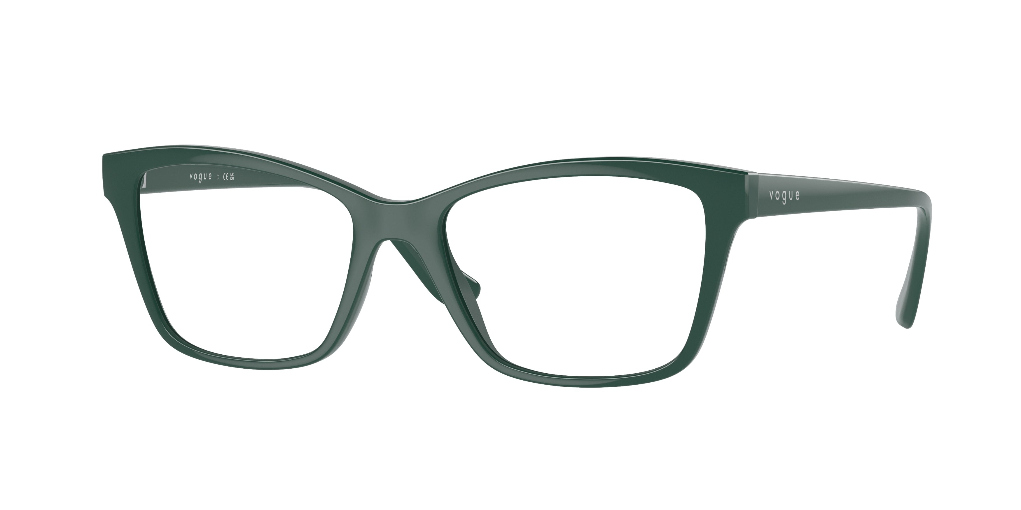 Vogue VO5420 Pillow Eyeglasses  3050-Full Dark Green 53-140-17 - Color Map Green