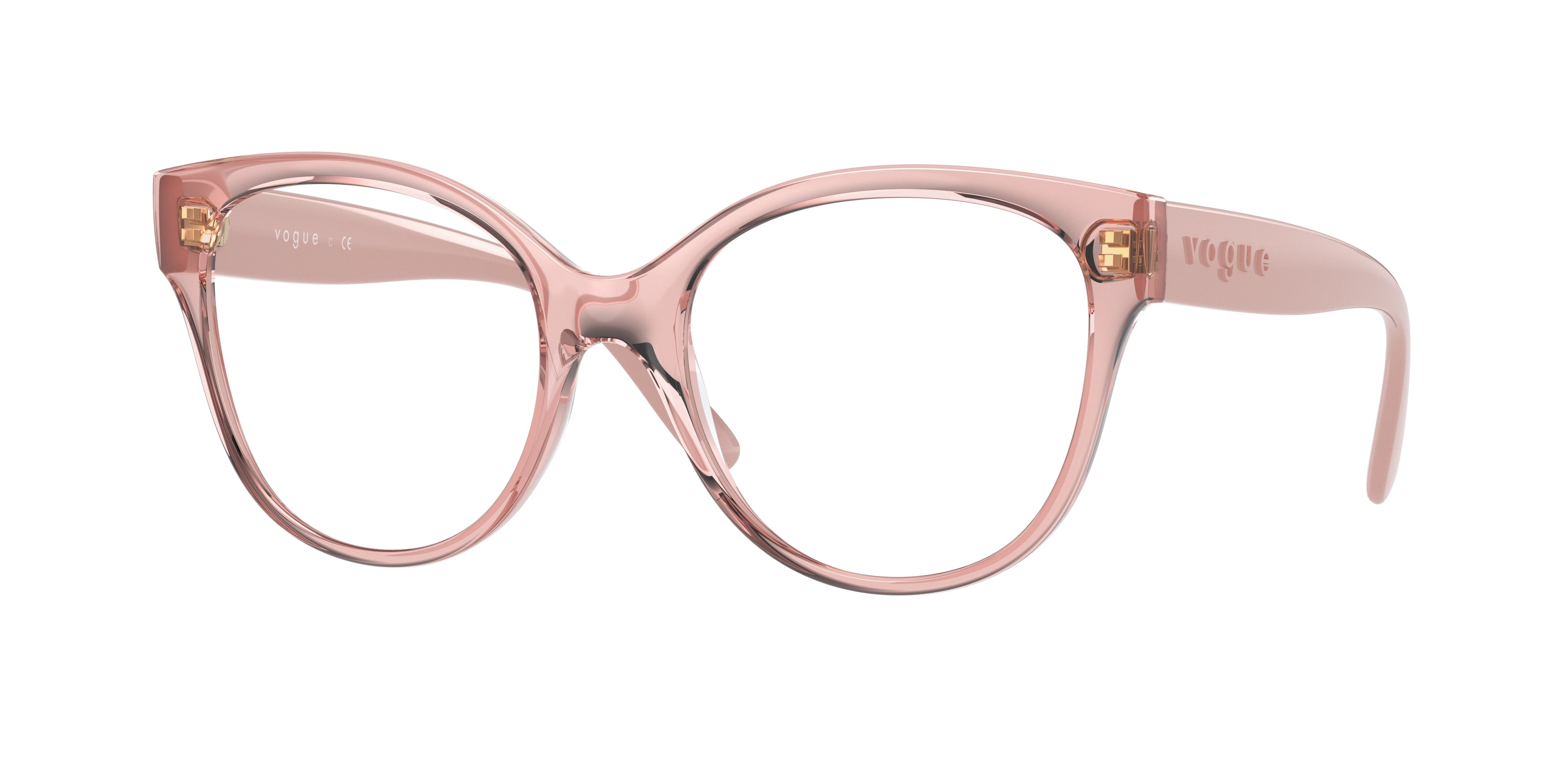 Vogue VO5421F Pillow Eyeglasses  2828-Transparent Pink 51-140-17 - Color Map Pink