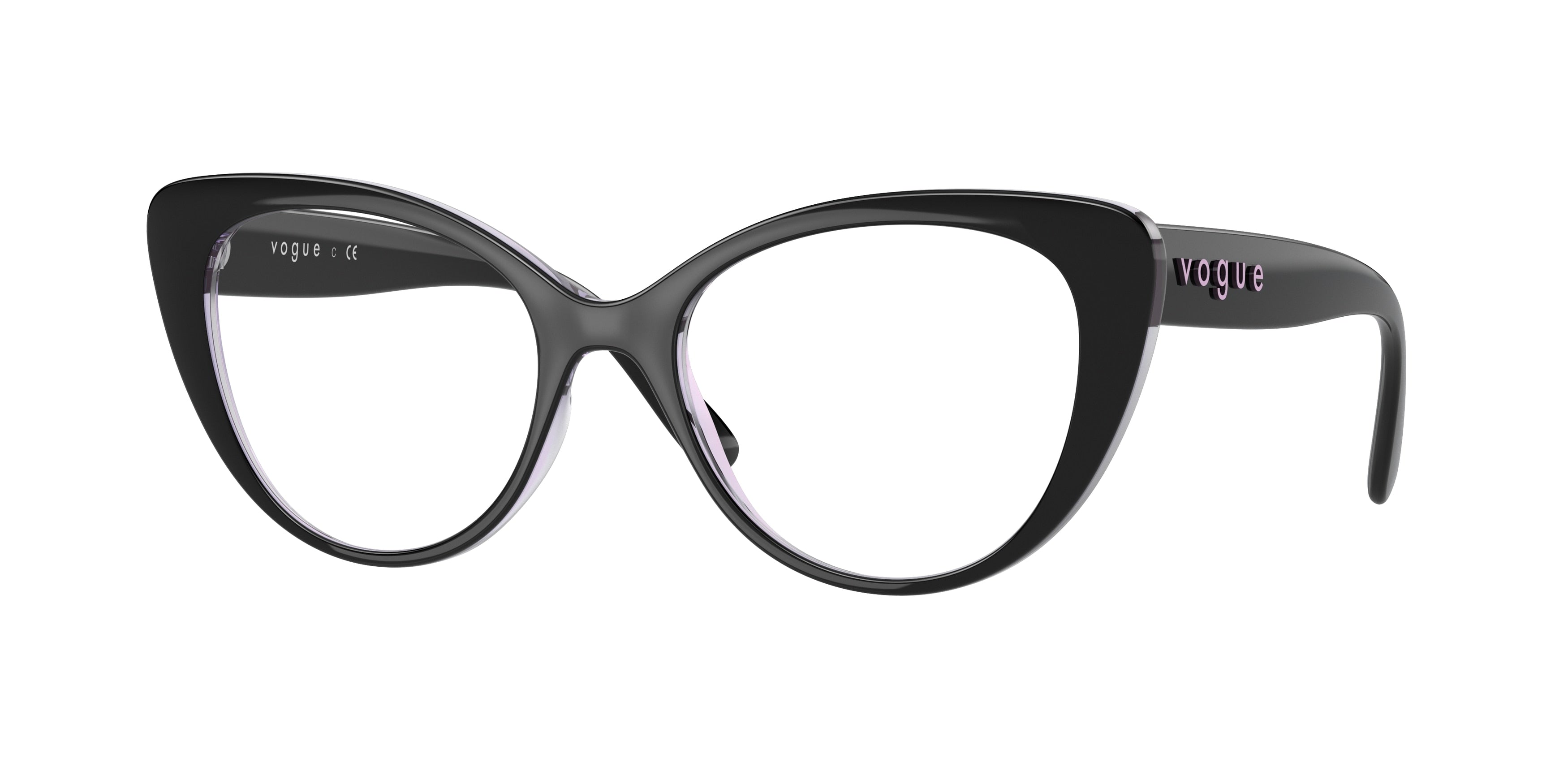 Vogue VO5422 Butterfly Eyeglasses  2992-Top Black/Serigraphy 52-140-18 - Color Map Black