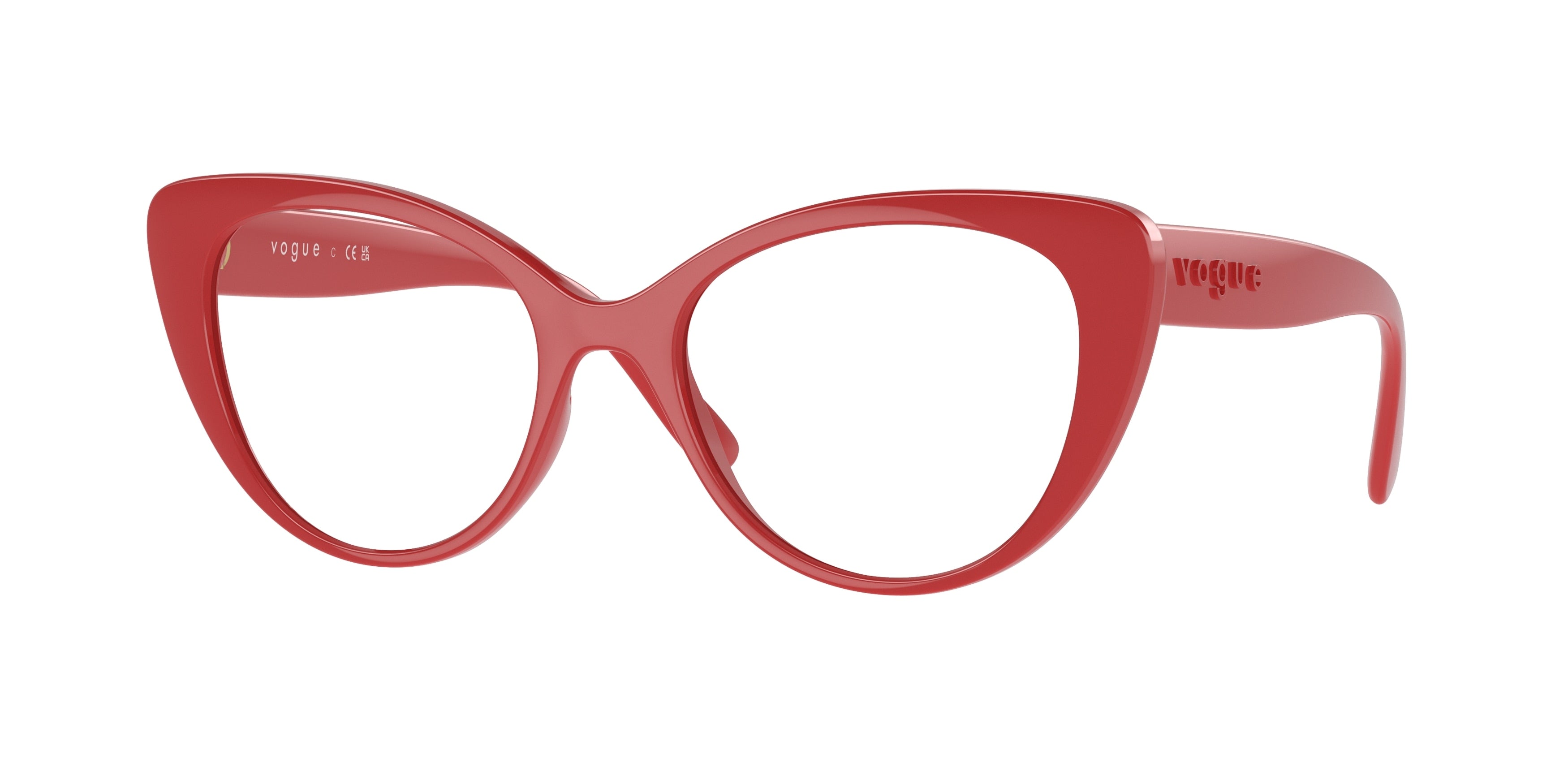 Vogue VO5422 Butterfly Eyeglasses  3080-Full Red 52-140-18 - Color Map Red