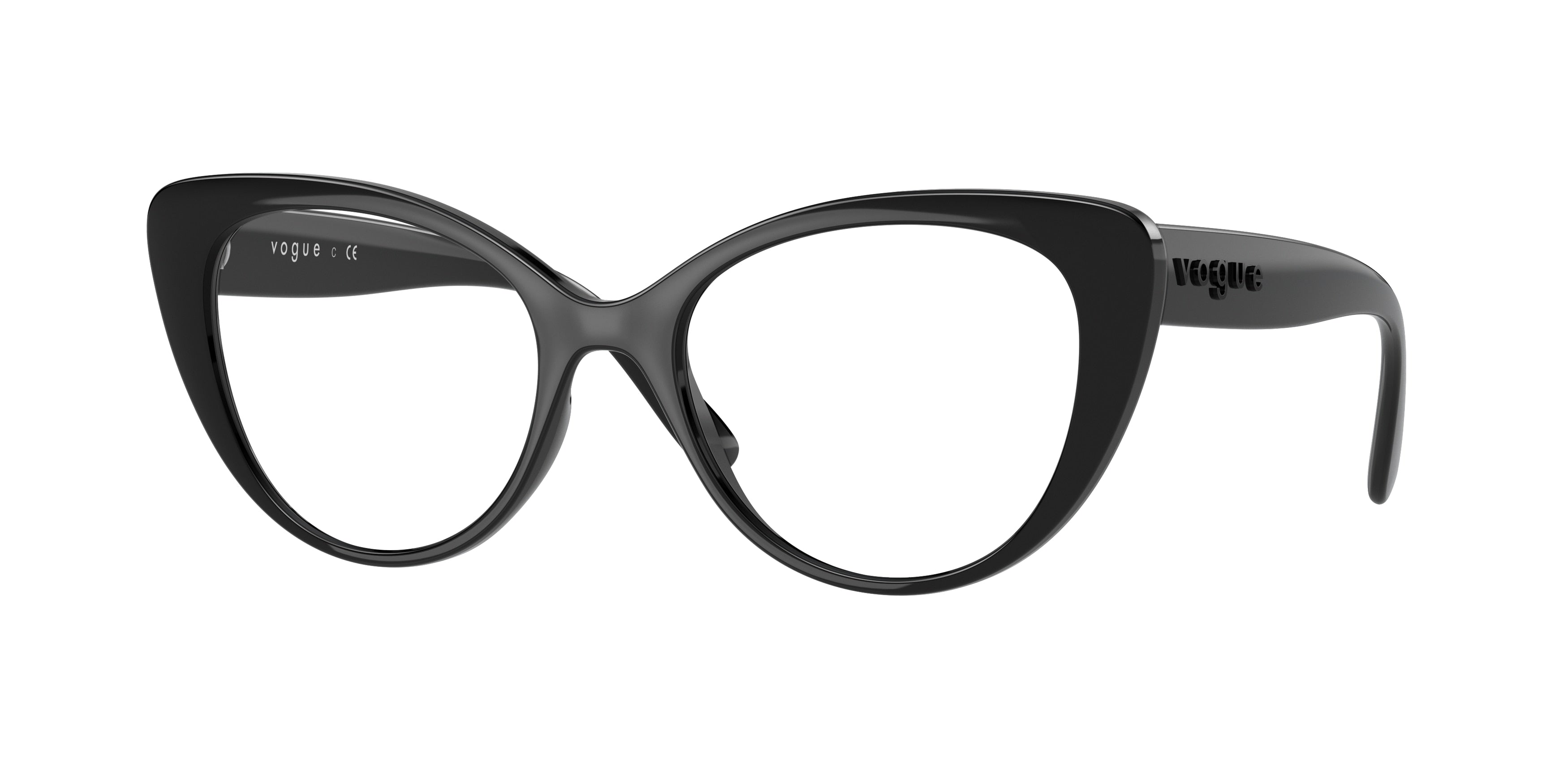 Vogue VO5422 Butterfly Eyeglasses  W44-Black 52-140-18 - Color Map Black