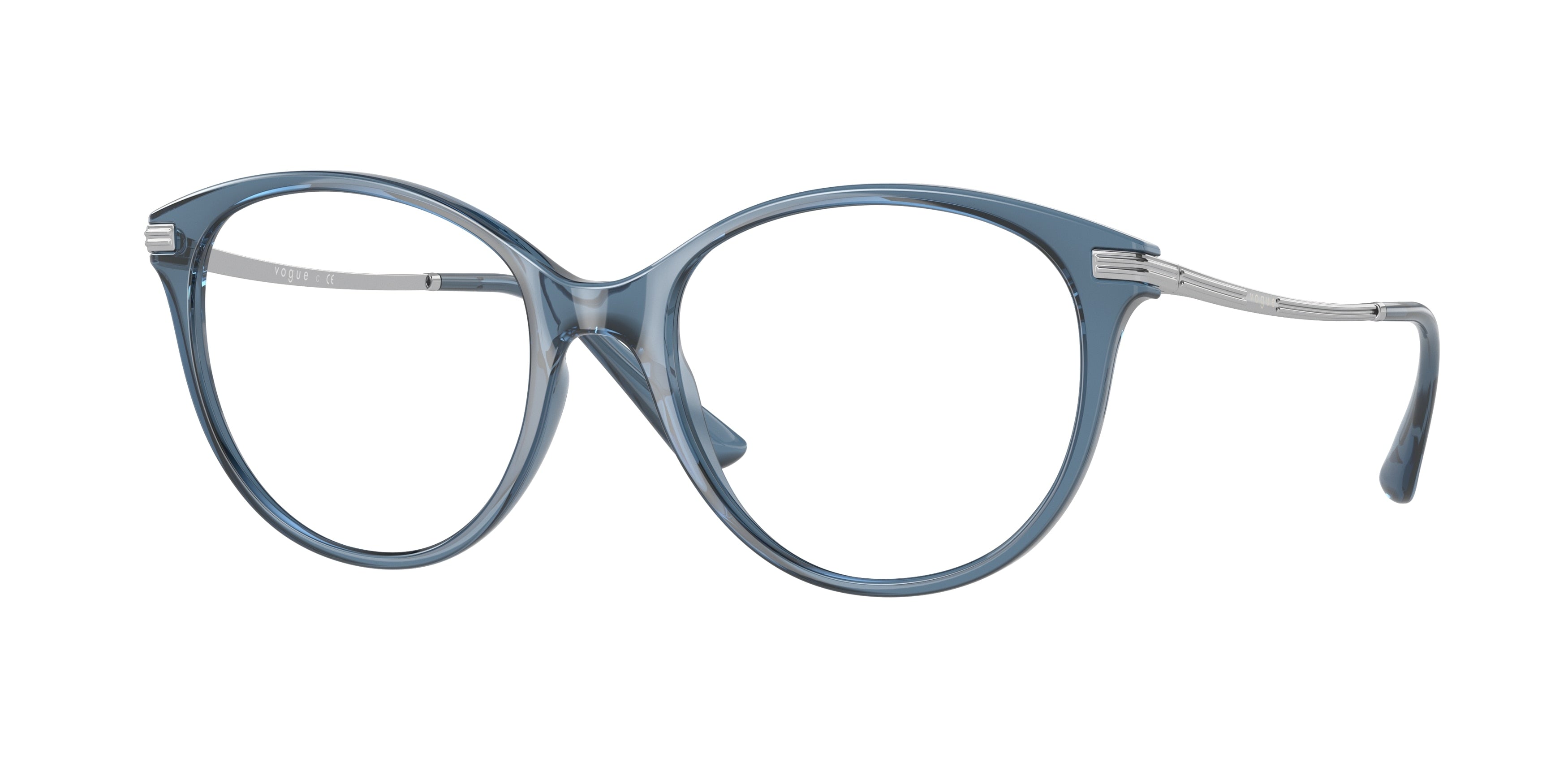 Vogue VO5423 Phantos Eyeglasses  2986-Transparent Blue 53-140-18 - Color Map Blue