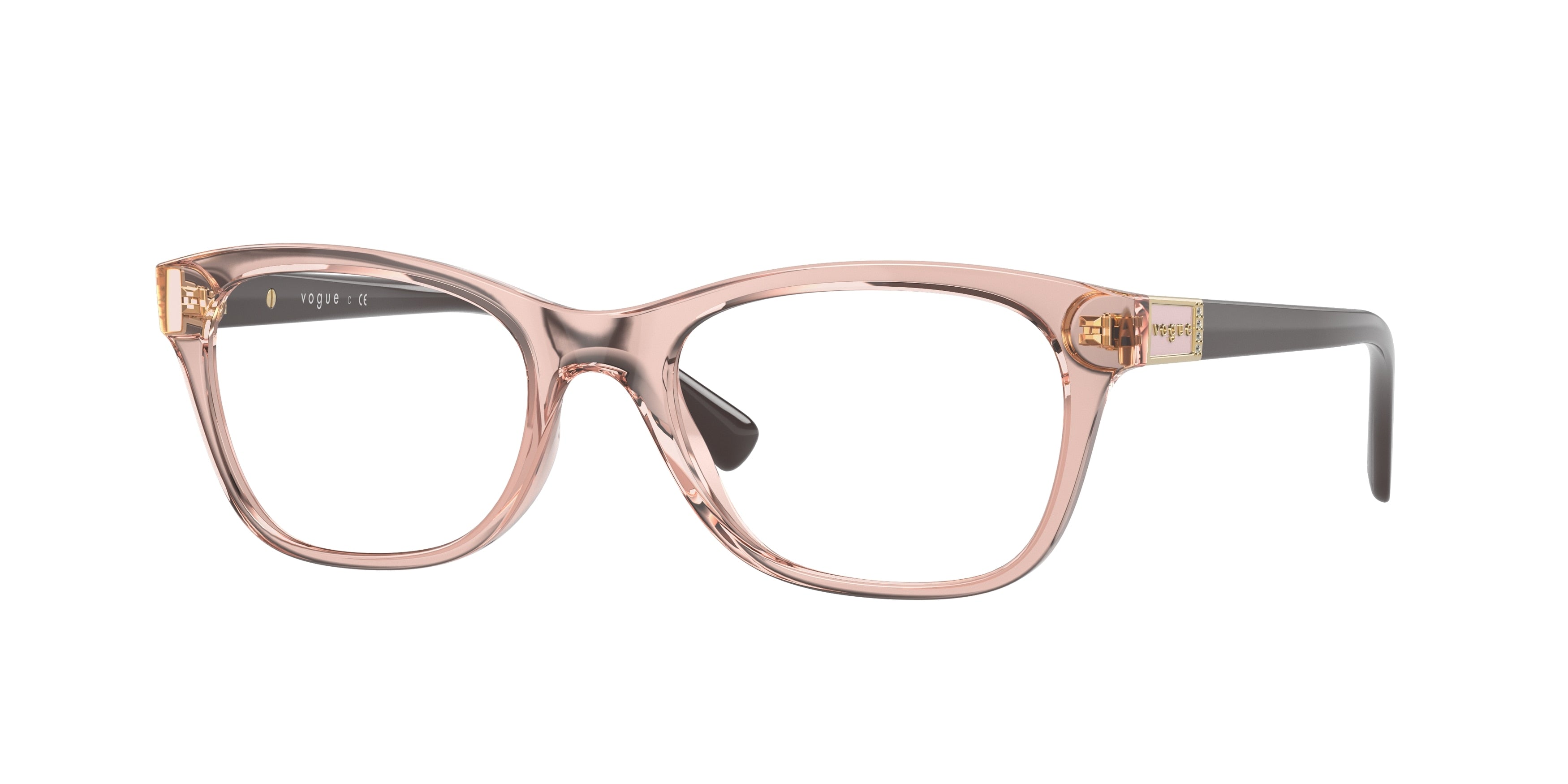 Vogue VO5424B Pillow Eyeglasses  2864-Transparent Pink 53-140-18 - Color Map Pink