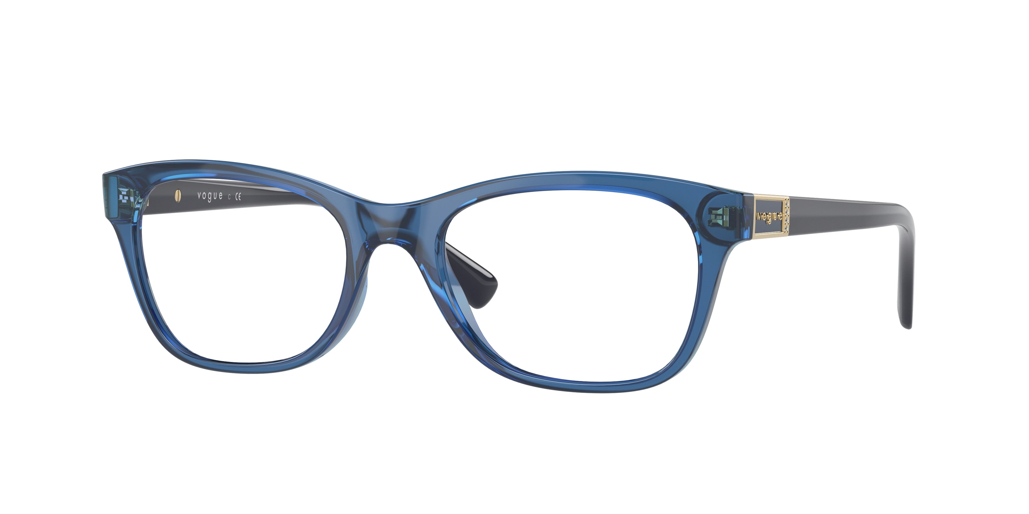Vogue VO5424B Pillow Eyeglasses  2988-Transparent Light Blue 53-140-18 - Color Map Blue