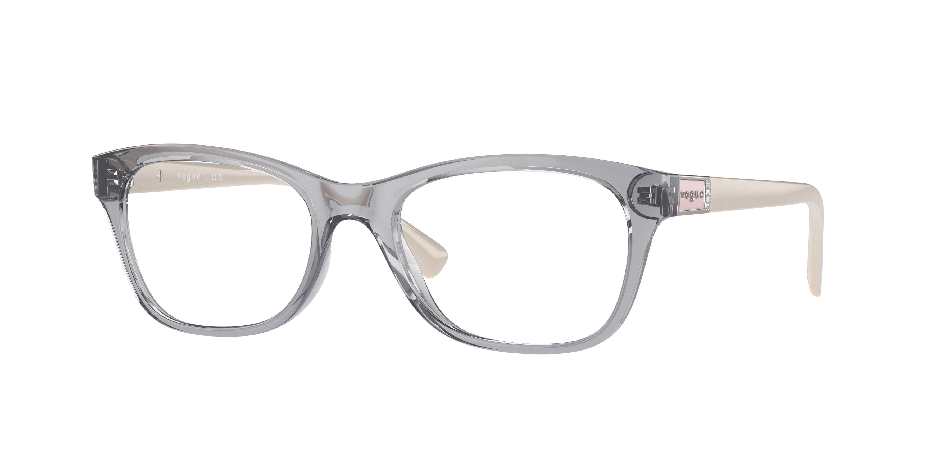 Vogue VO5424B Pillow Eyeglasses  3099-Transparent Grey 53-140-18 - Color Map Grey