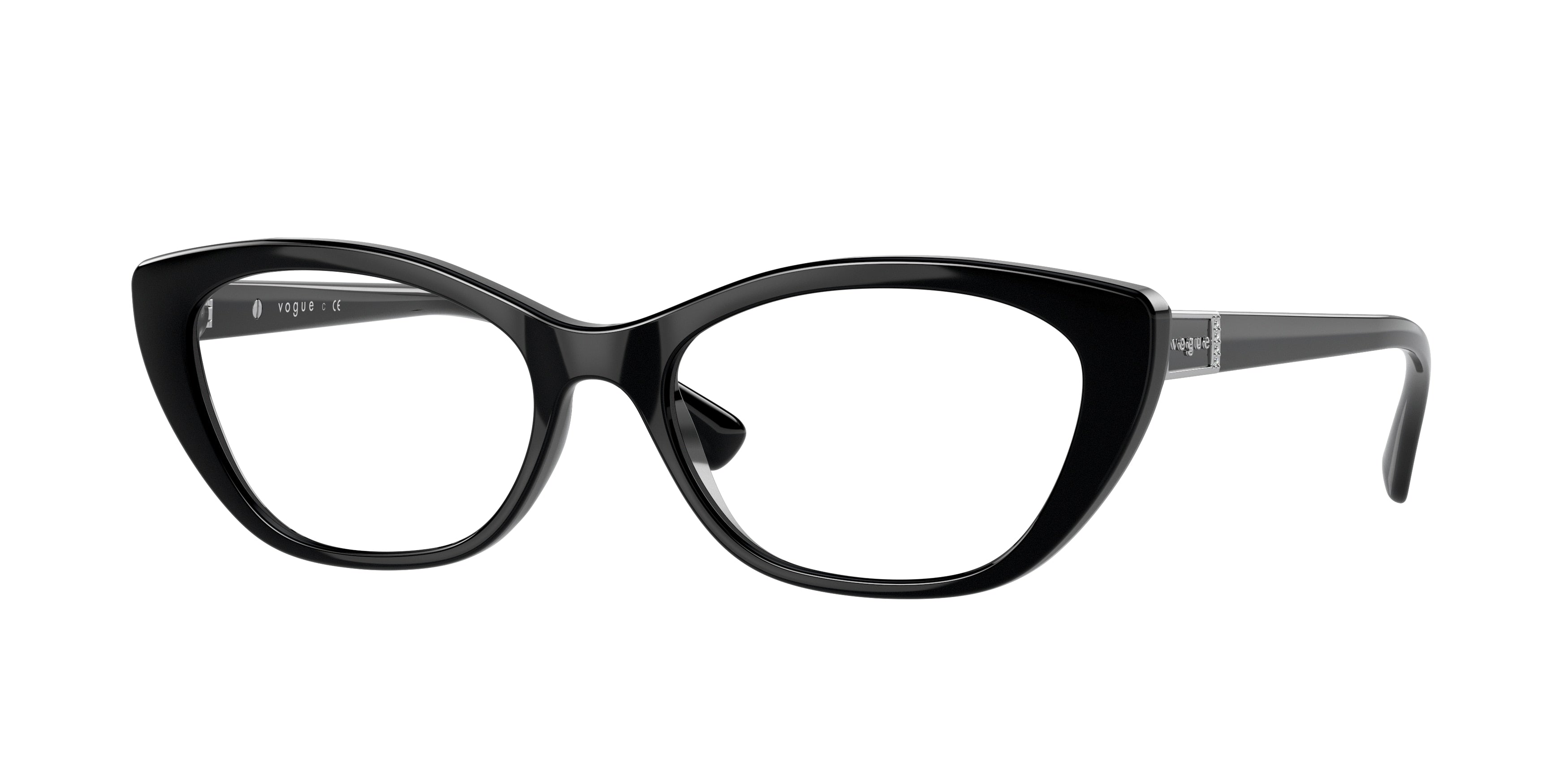 Vogue VO5425B Oval Eyeglasses  W44-Black 54-140-17 - Color Map Black