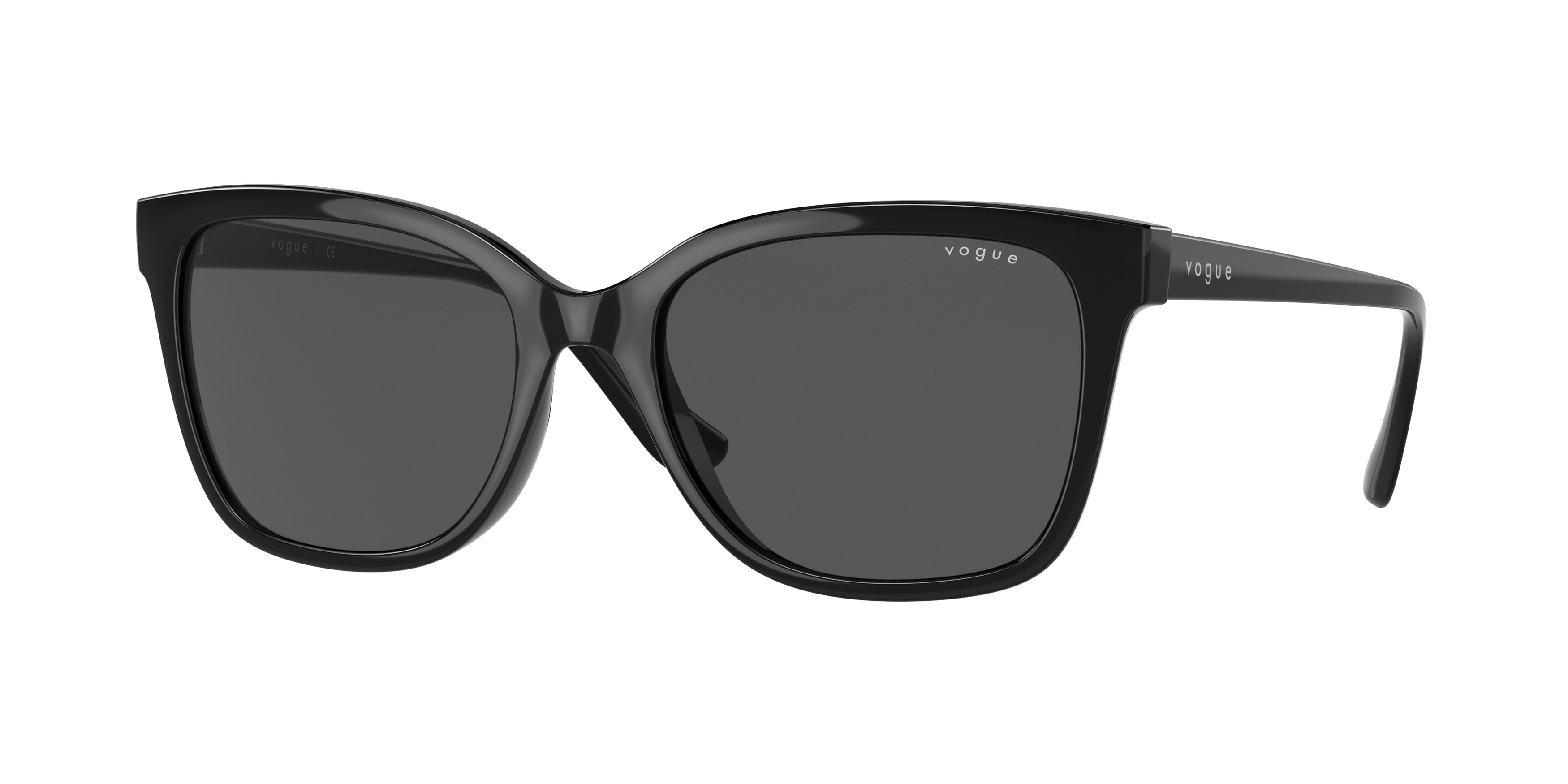 Vogue VO5426SF Rectangle Sunglasses  W44/87-Black 55-140-17 - Color Map Black