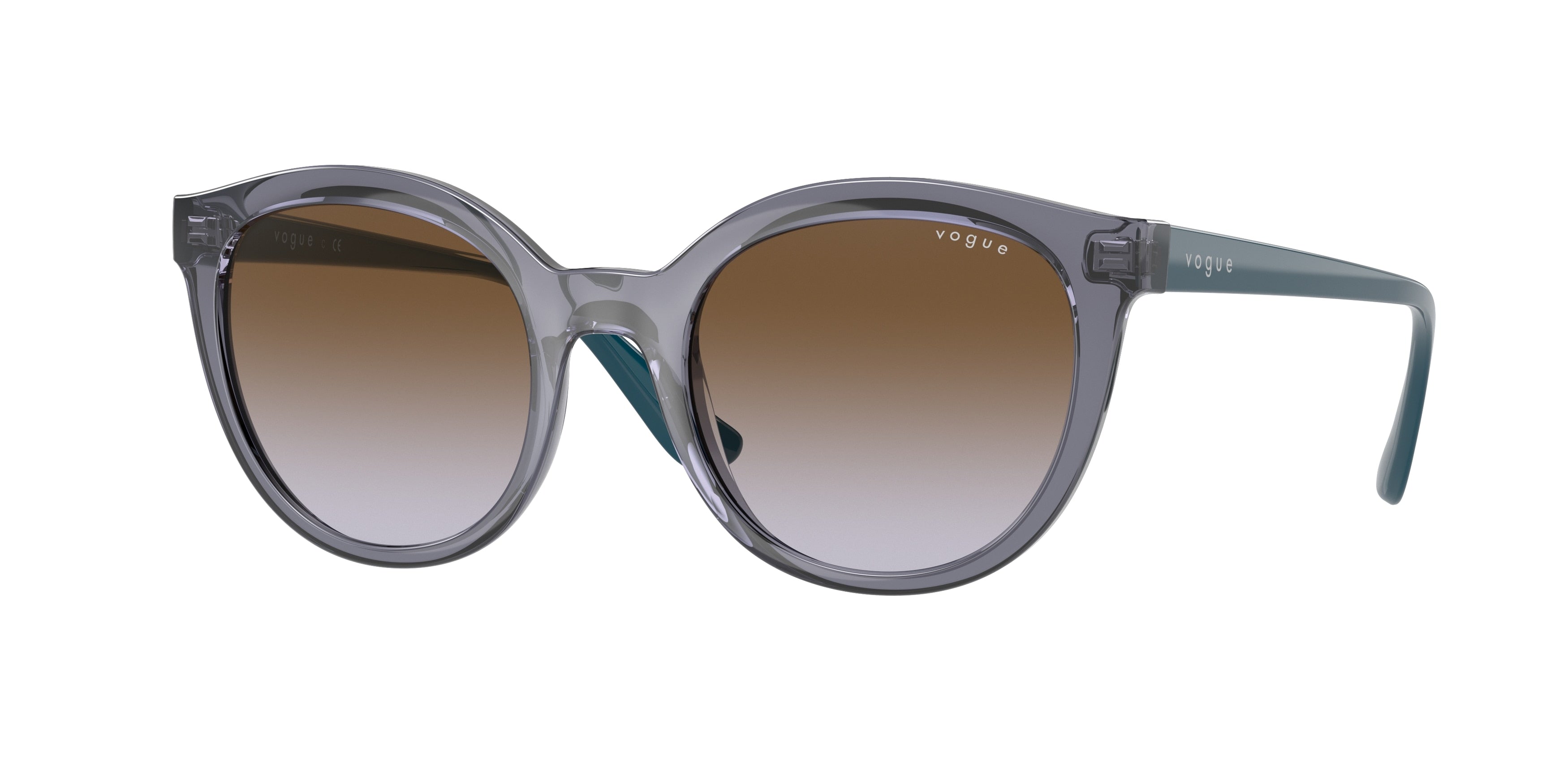 Vogue VO5427SF Oval Sunglasses  299668-Transparent Blue 51-140-19 - Color Map Blue