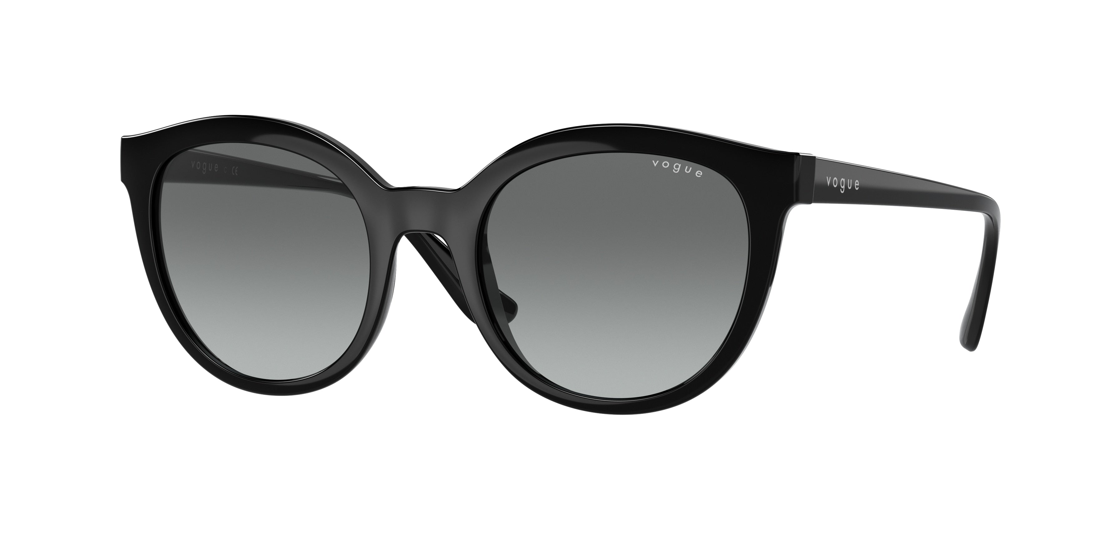 Vogue VO5427SF Oval Sunglasses  W44/11-Black 51-140-19 - Color Map Black