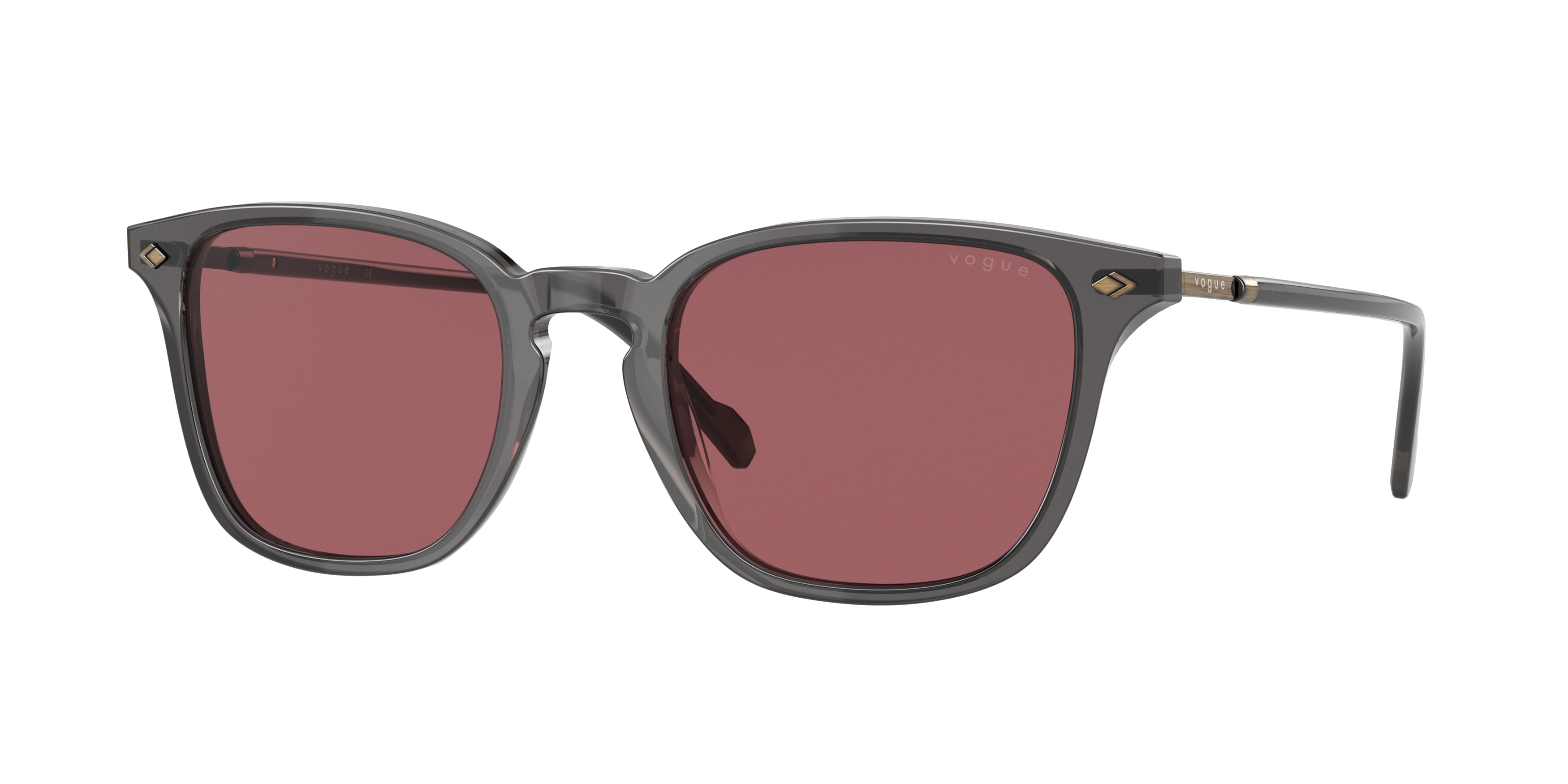 Vogue VO5431S Pillow Sunglasses  292369-Transparent Grey 52-145-21 - Color Map Grey