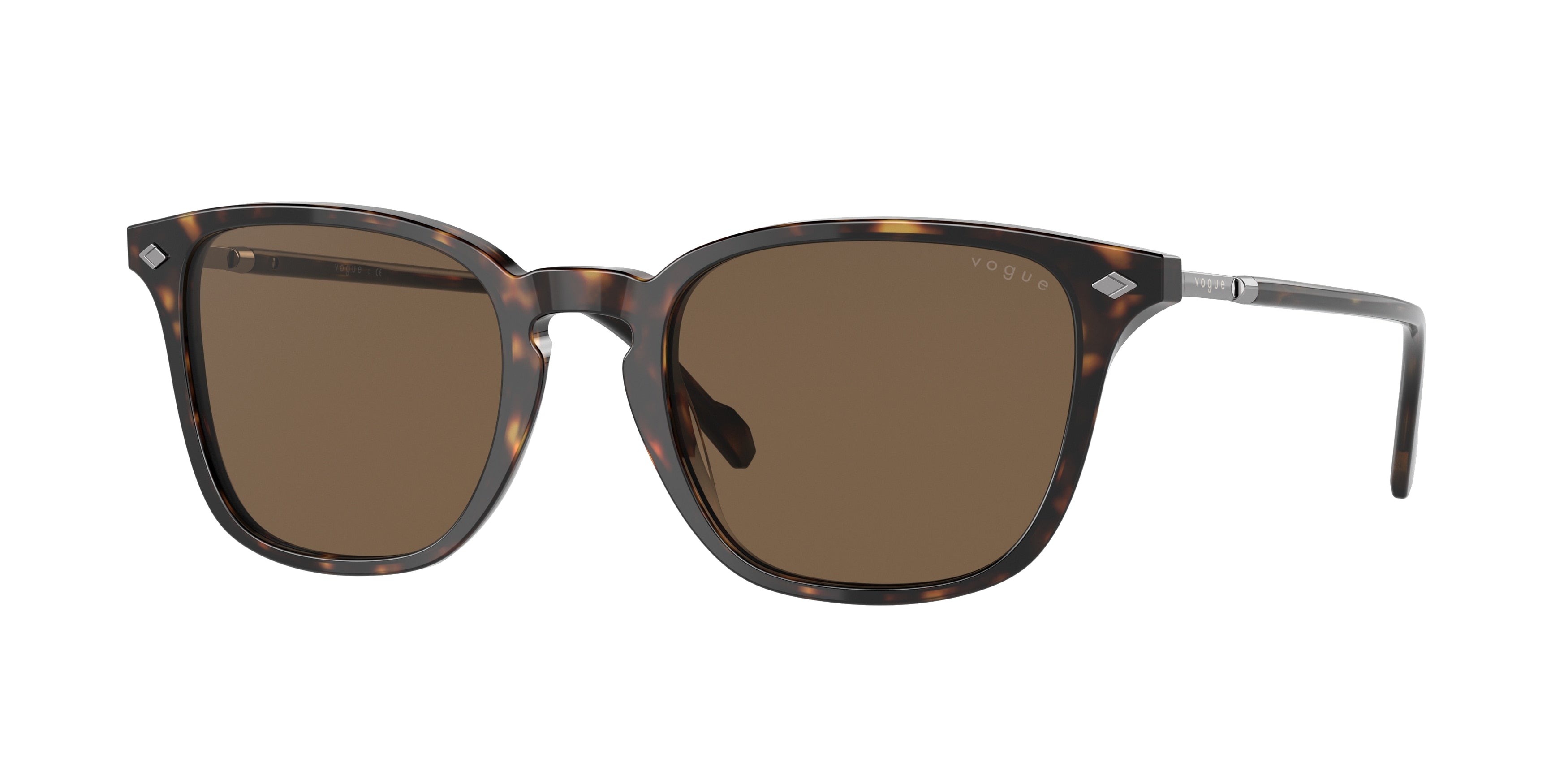 Vogue VO5431S Pillow Sunglasses  W65673-Dark Havana 52-145-21 - Color Map Brown