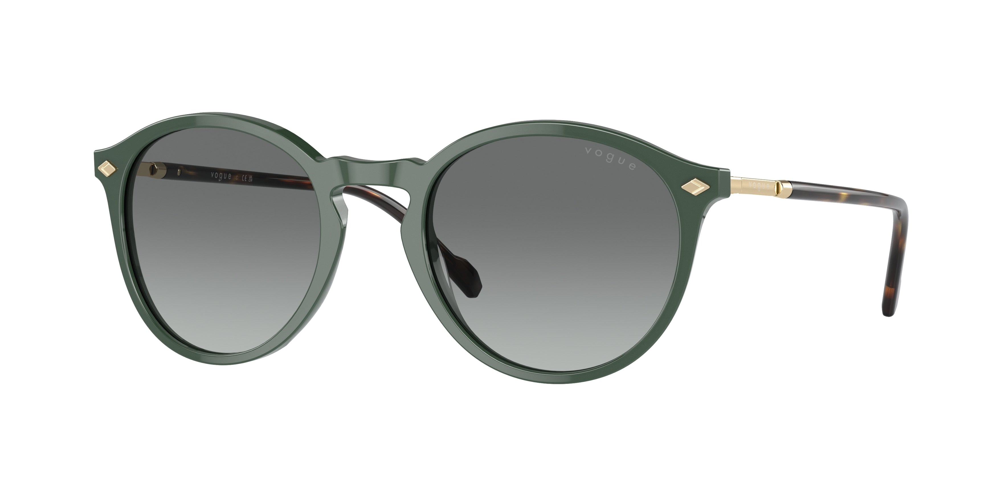 Vogue VO5432S Phantos Sunglasses  309211-Dusty Green 51-145-21 - Color Map Green