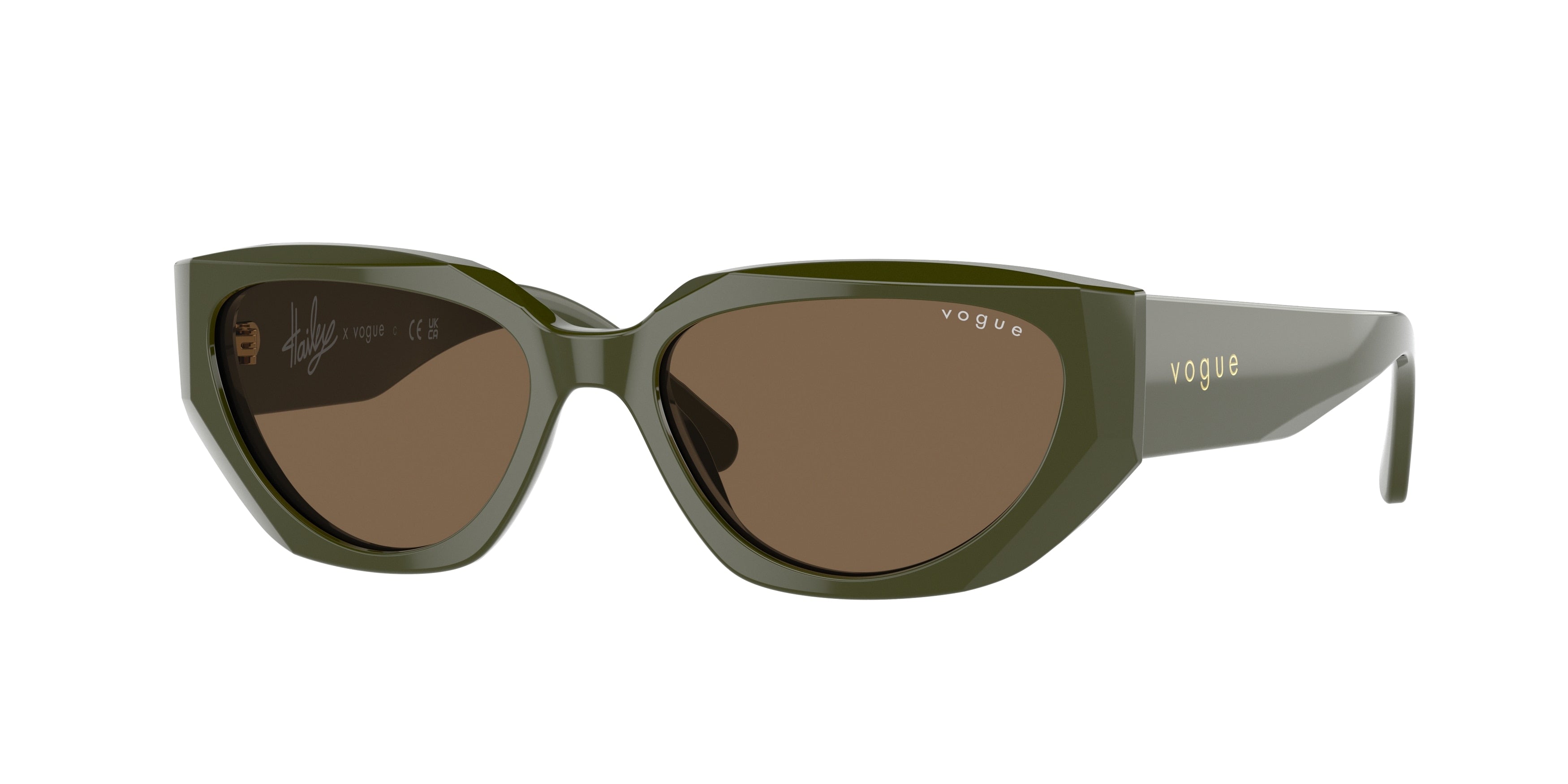 Vogue VO5438S Irregular Sunglasses  291473-Hunter Green 52-135-16 - Color Map Green