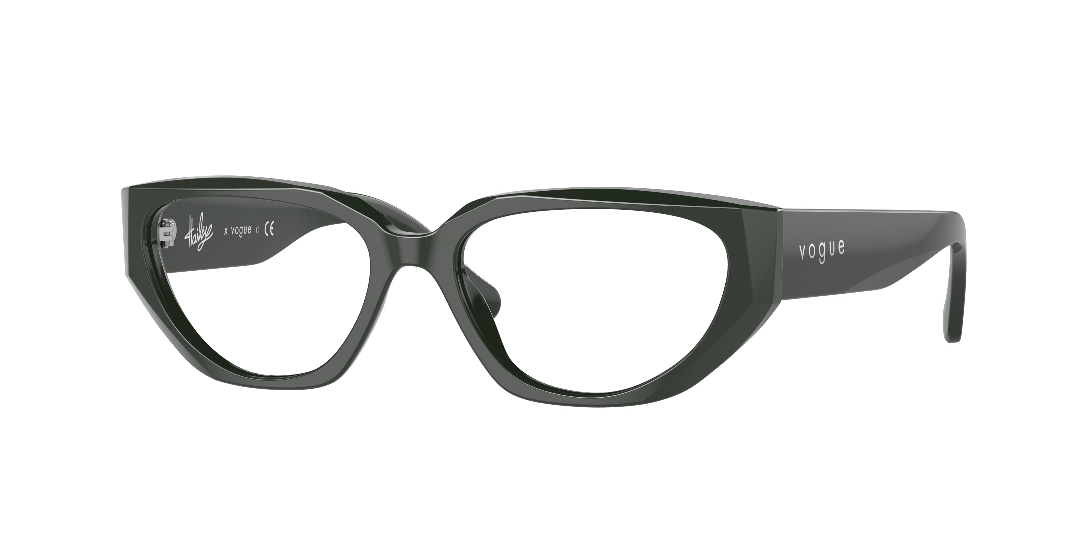 Vogue VO5439 Irregular Eyeglasses  3000-Dark Green 52-135-16 - Color Map Green