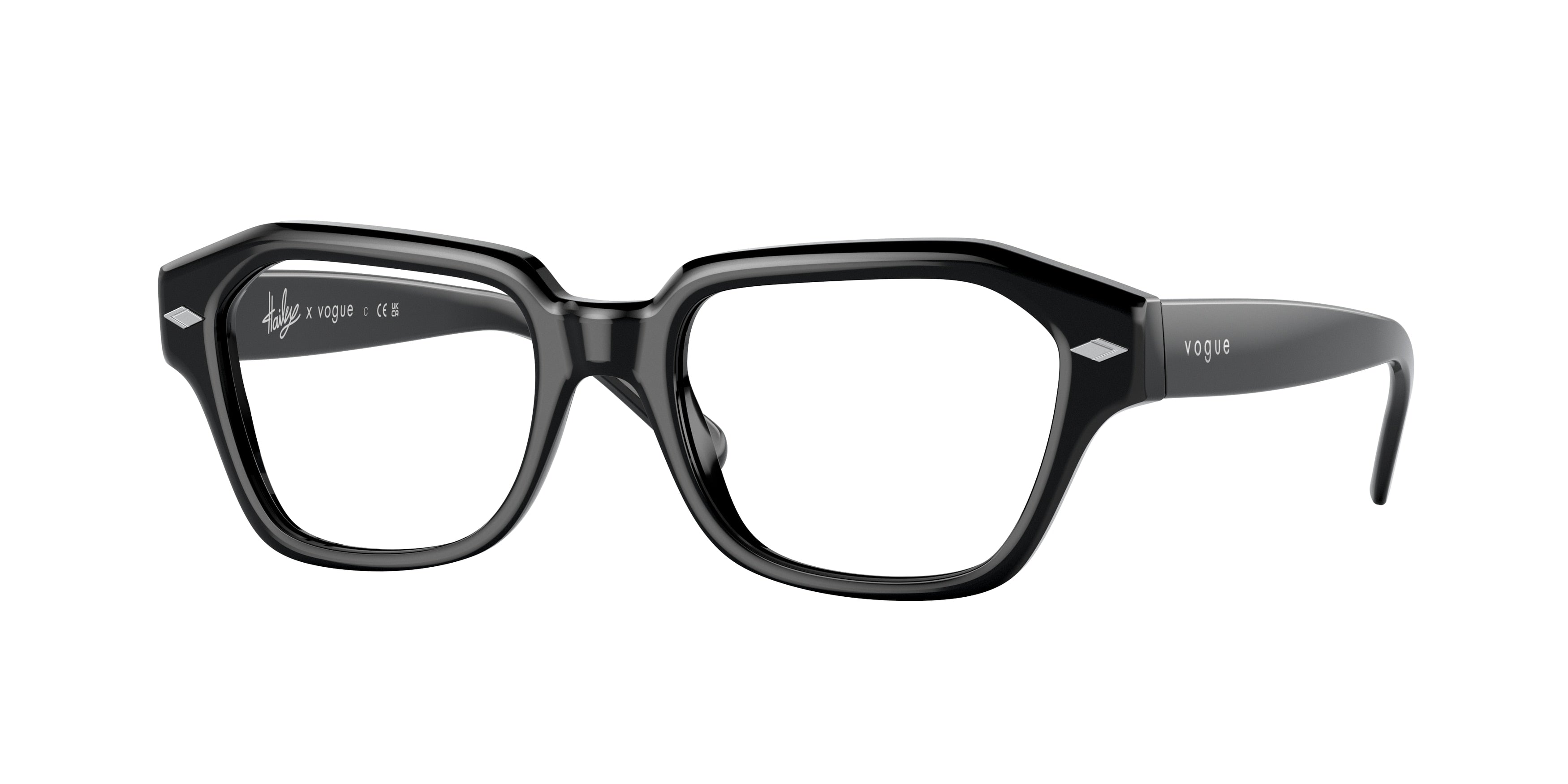 Vogue VO5447 Irregular Eyeglasses  W44-Black 50-135-18 - Color Map Black
