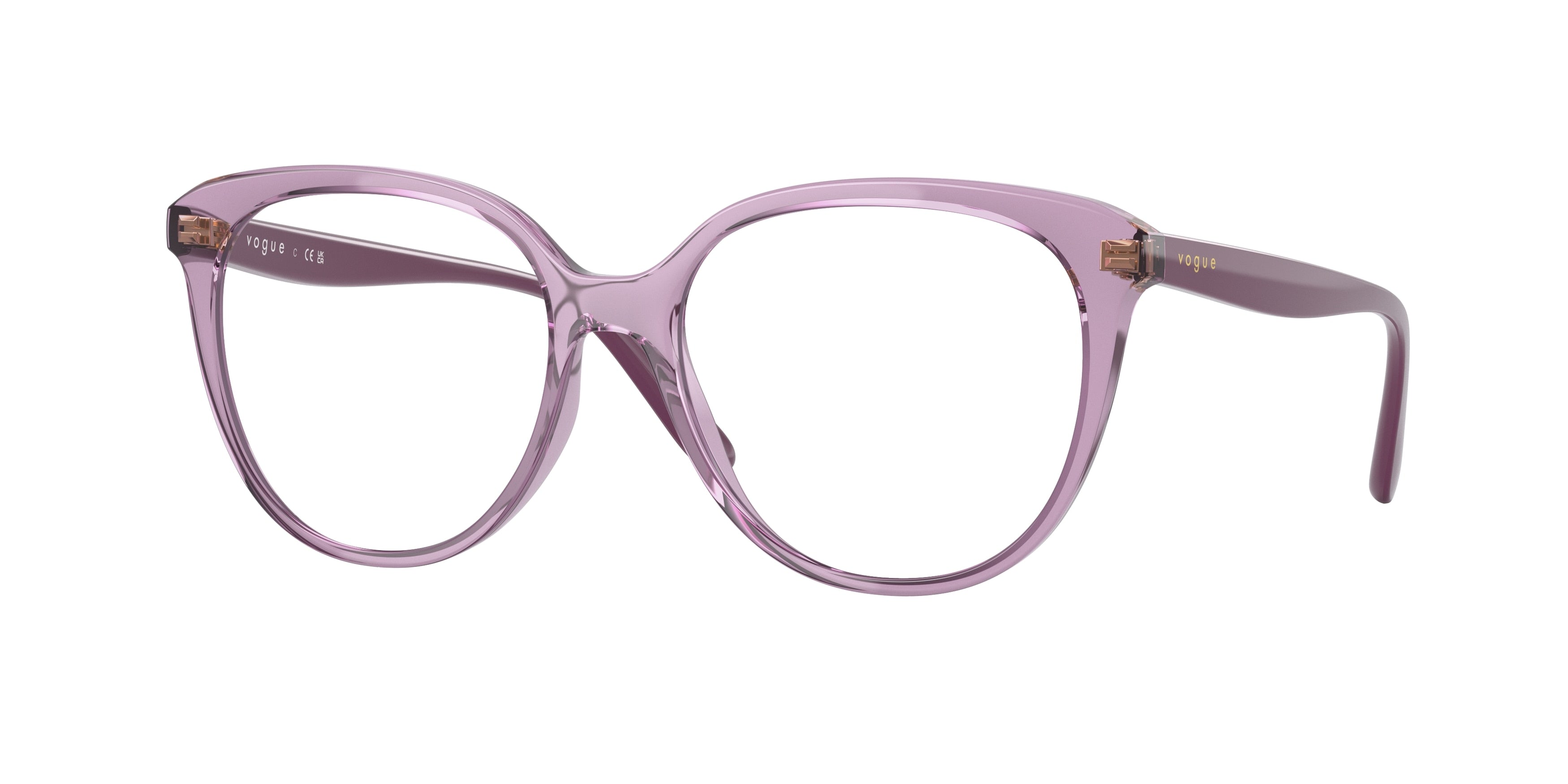 Vogue VO5451F Phantos Eyeglasses  2866-Transparent Violet 53-140-16 - Color Map Violet