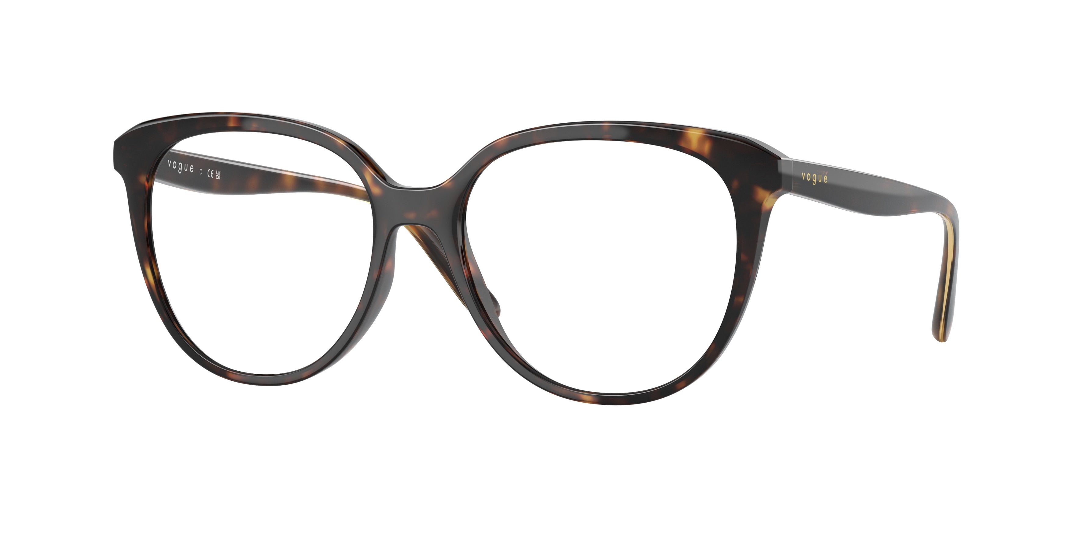 Vogue VO5451F Phantos Eyeglasses  W656-Dark Havana 53-140-16 - Color Map Brown