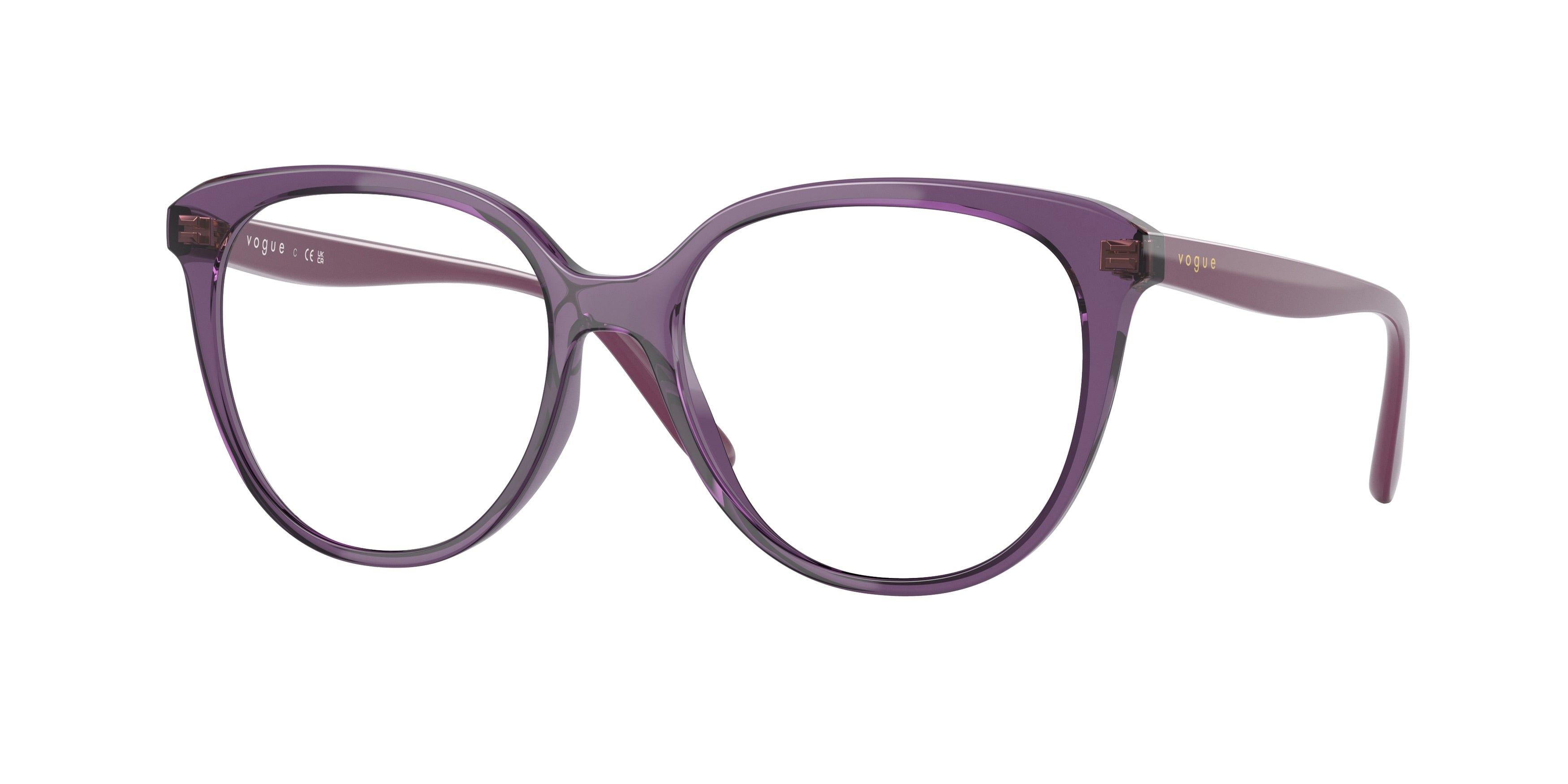 Vogue VO5451 Phantos Eyeglasses  3024-Transparent Violet 53-140-16 - Color Map Violet
