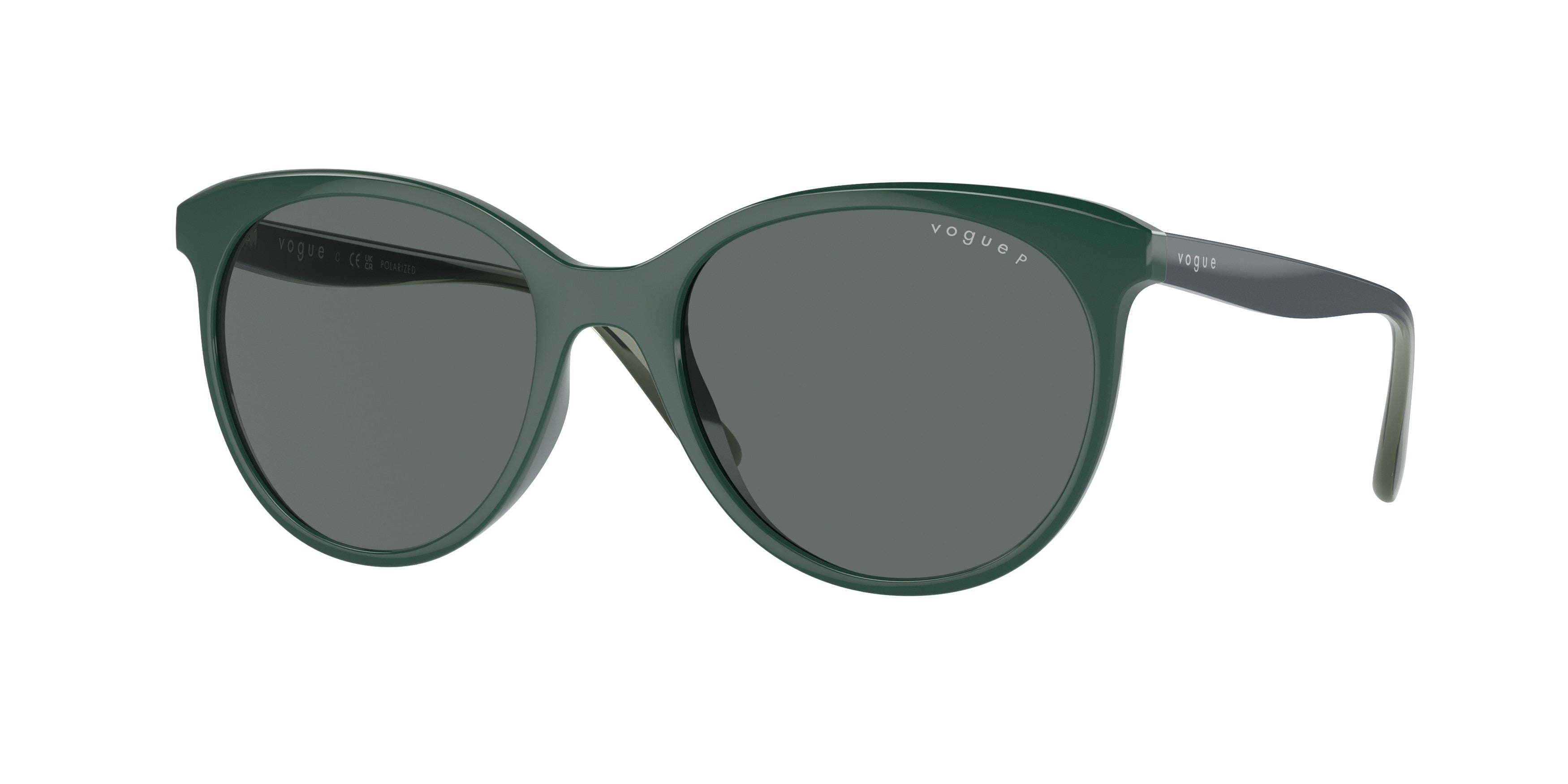Vogue VO5453S Phantos Sunglasses  305081-Full Dark Green 53-140-18 - Color Map Green