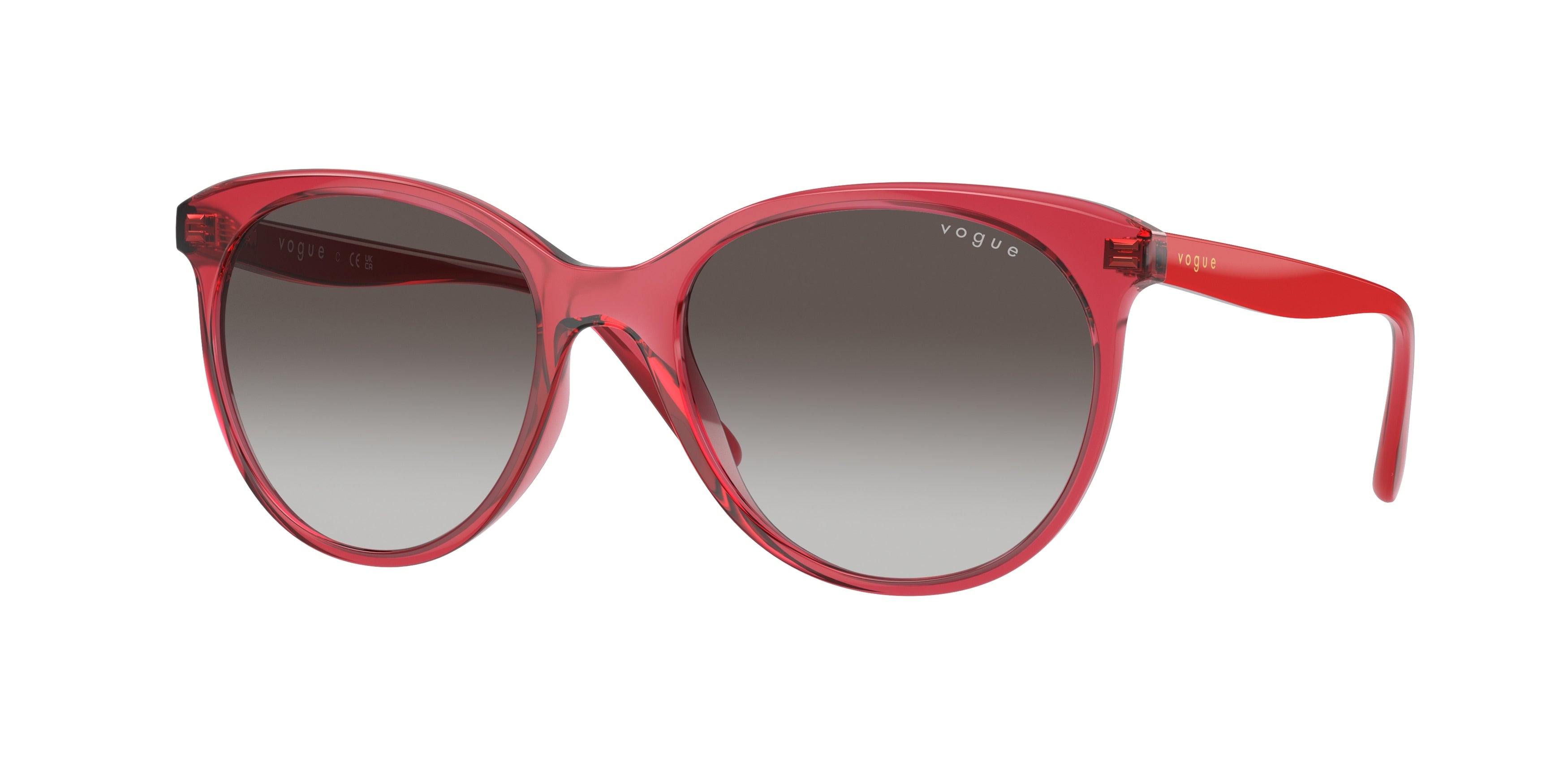 Vogue VO5453S Phantos Sunglasses  30848G-Transparent Red 53-140-18 - Color Map Red