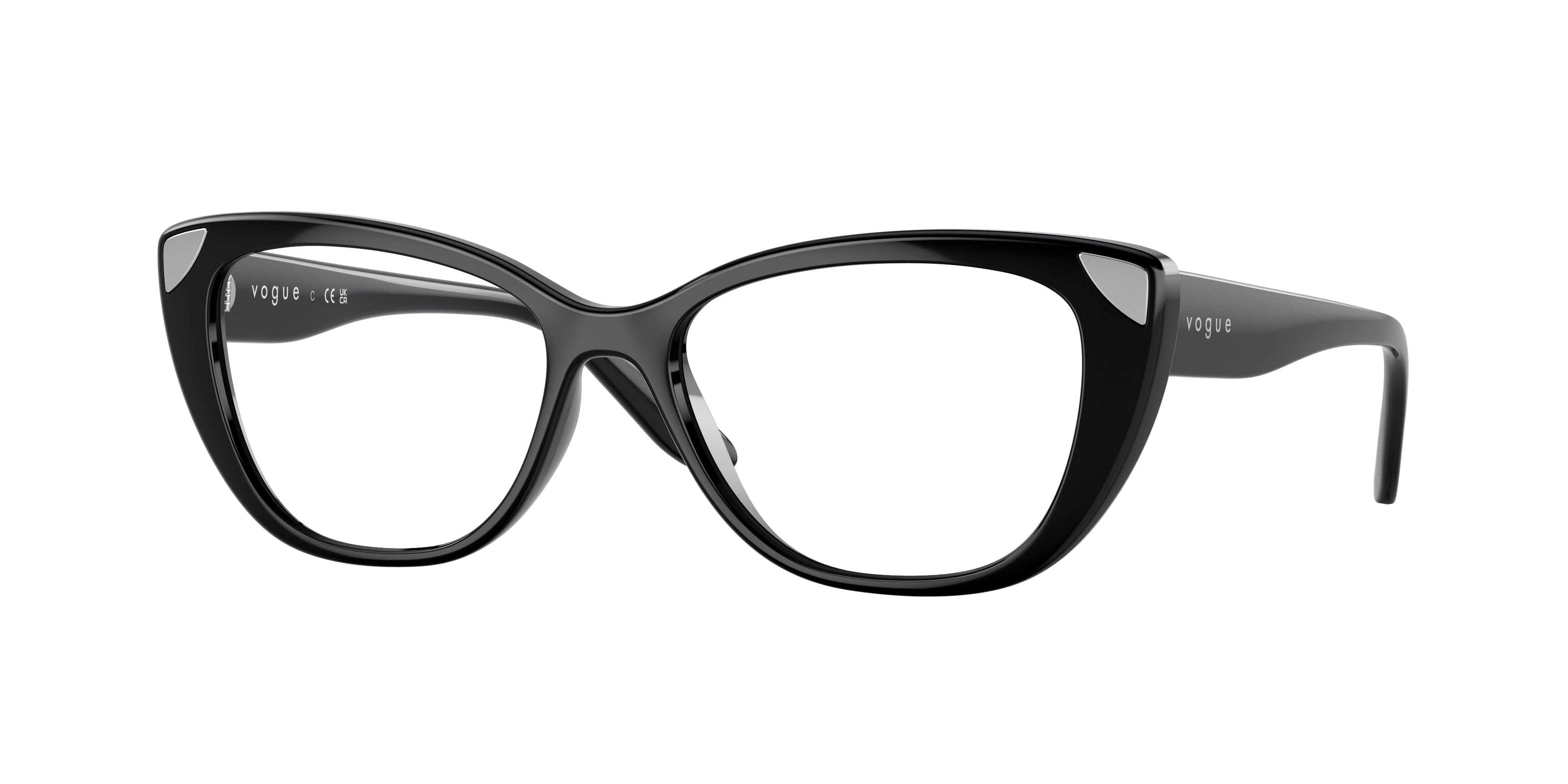 Vogue VO5455 Cat Eye Eyeglasses  W44-Black 53-135-16 - Color Map Black