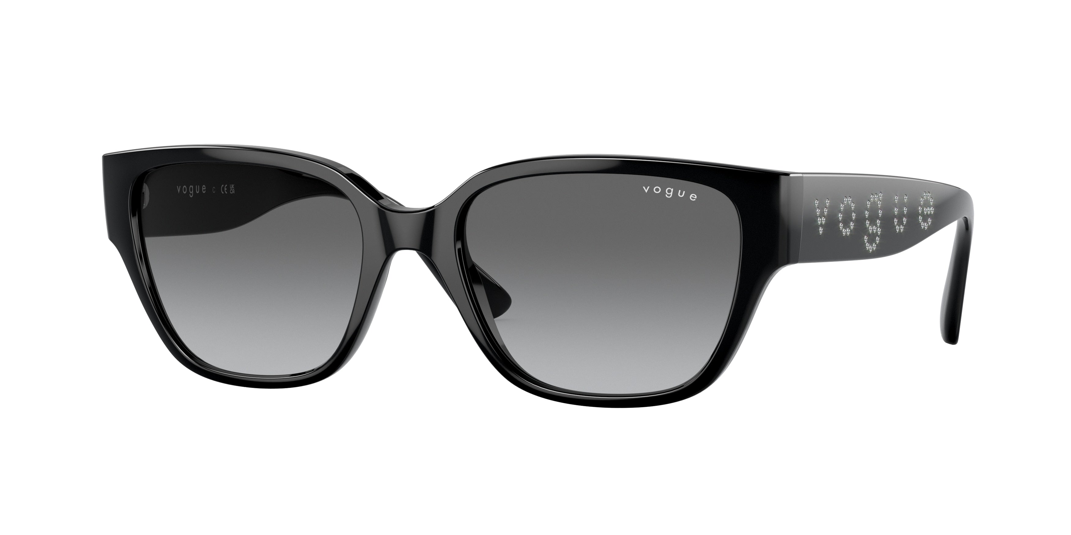 Vogue VO5459SB Pillow Sunglasses  W44/11-Black 53-140-18 - Color Map Black